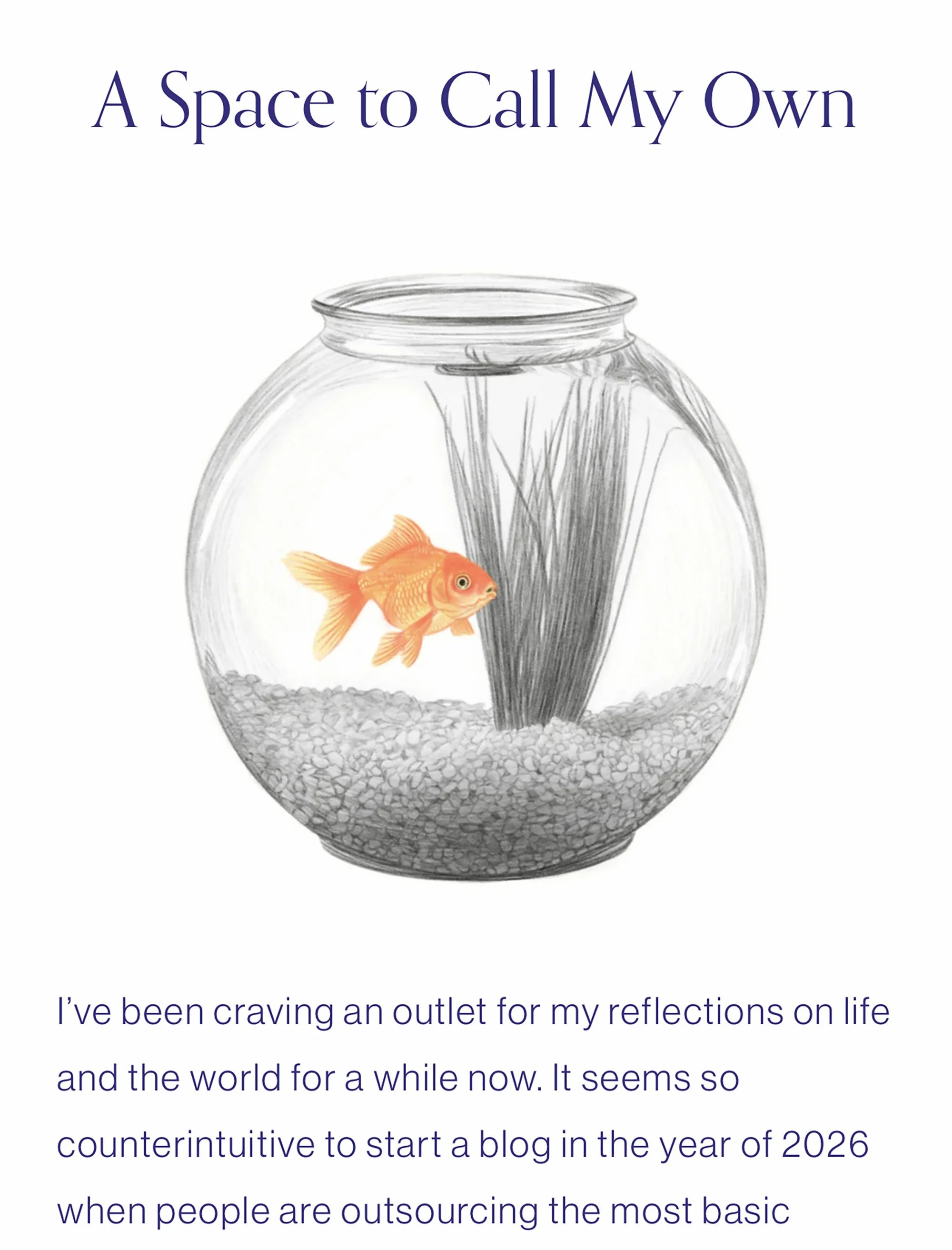 for a blog post titled, A Space to Call My Own