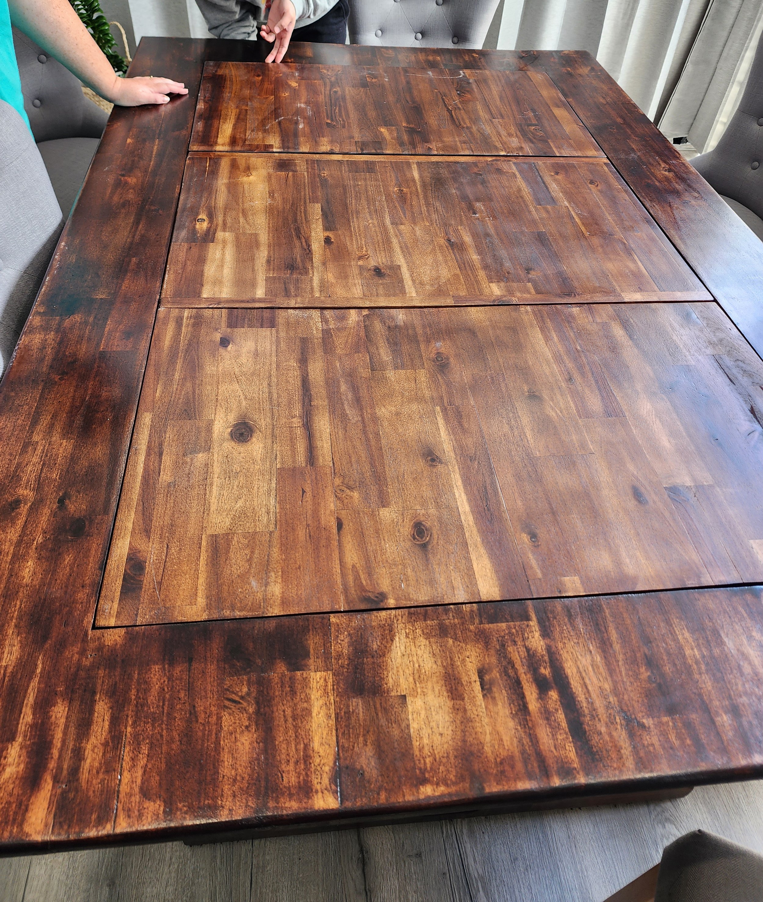 The dining table