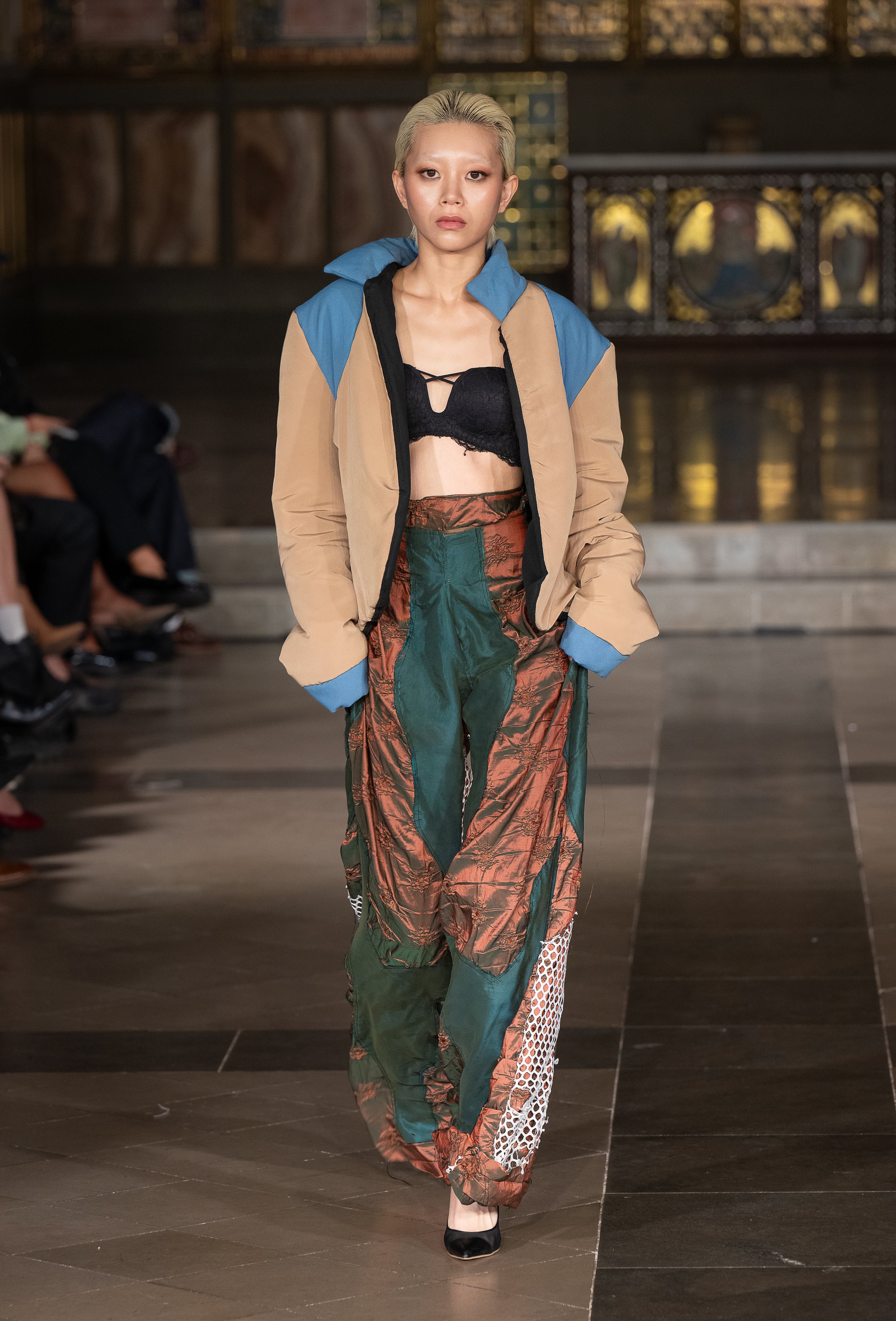 LONDON, ENGLAND - SEPTEMBER 19: A model walks the runway at the LRE' The Artist show during London Fashion Week Powered By Art Hearts Fashion at St. John's Hyde Park on September 19, 2026 in London, England. (Photo by Mark Gunter/Getty Images for Art