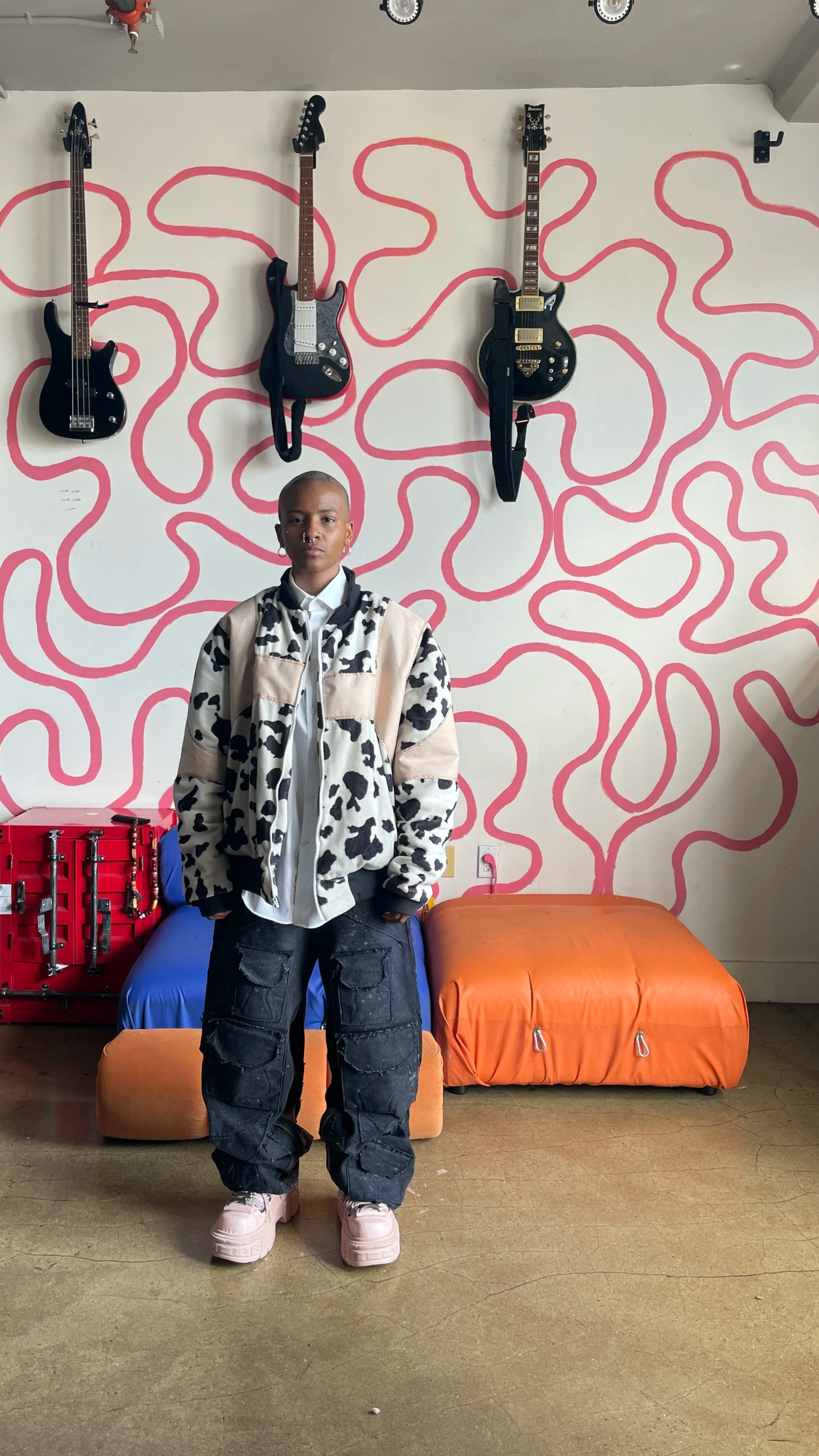 The Corset Moto Jacket - Small 
The Distressed Denim Pants 
- Fits Sizes 32-34 