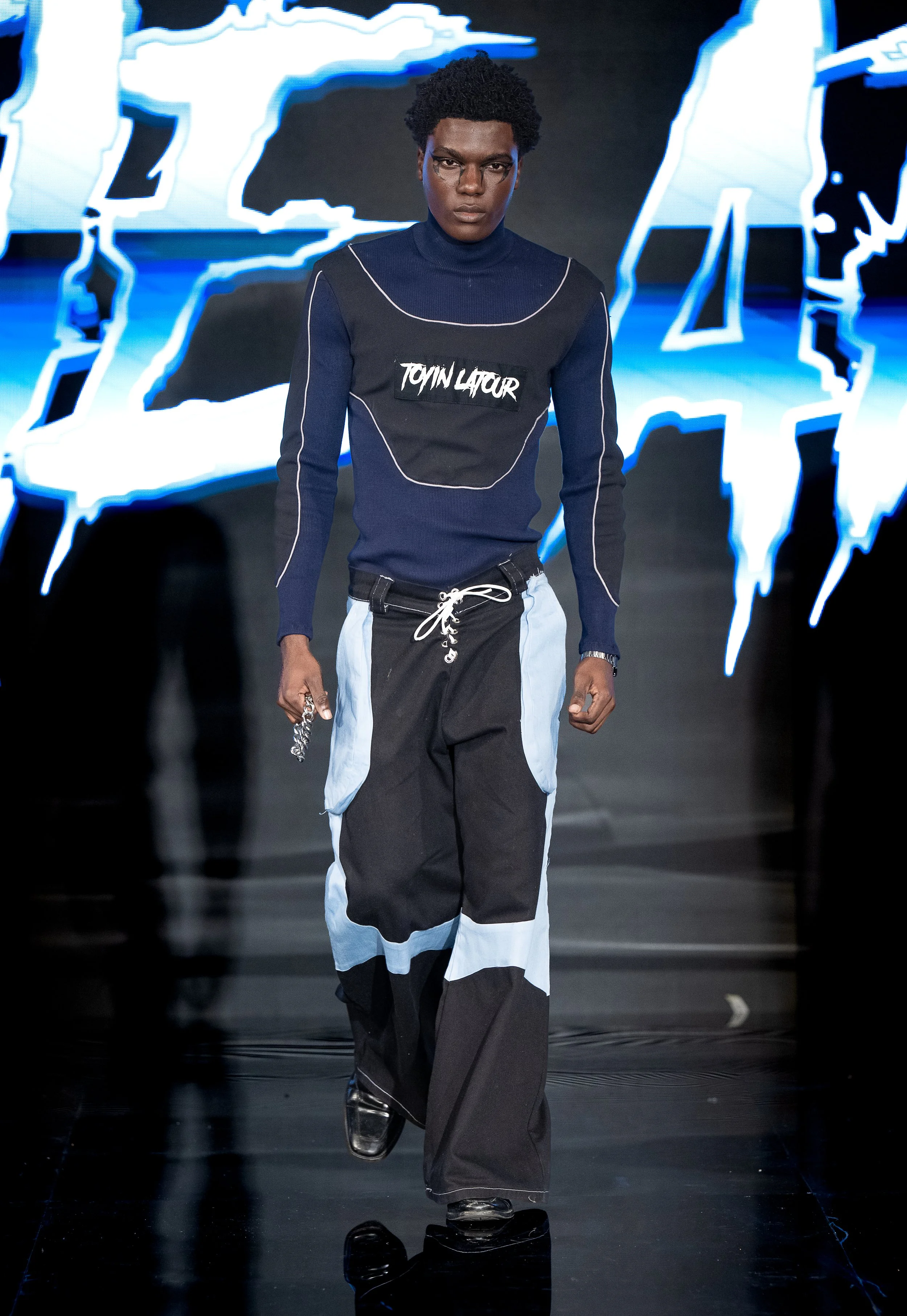 NEW YORK, NEW YORK - SEPTEMBER 10: A model walks the runway at the LRE' The Artist show during New York Fashion Week Powered By Art Hearts Fashion at The Angel Orensanz Foundation on September 10, 2026 in New York City. (Photo by Mark Gunter/Getty Im