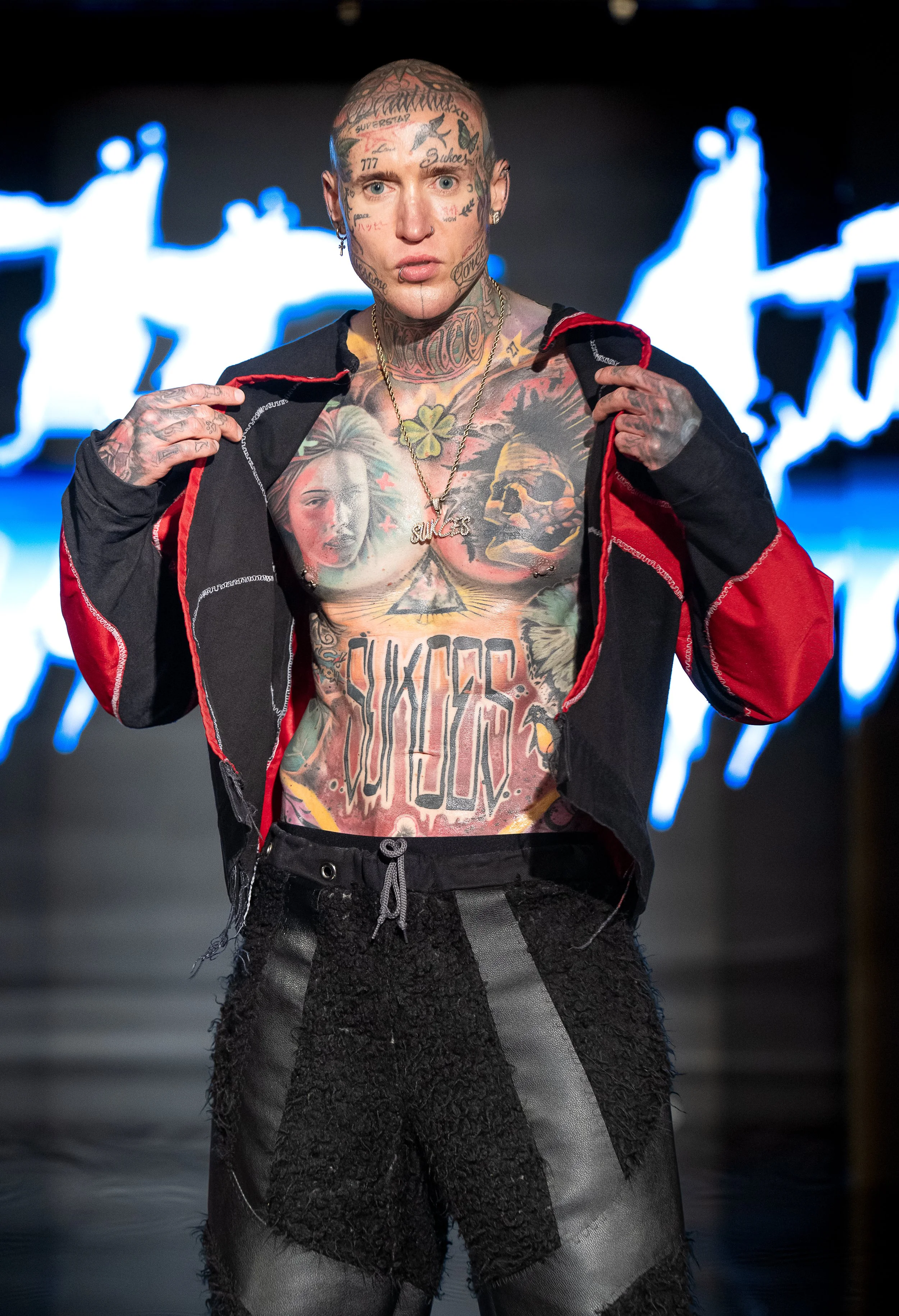NEW YORK, NEW YORK - SEPTEMBER 10: A model walks the runway at the LRE' The Artist show during New York Fashion Week Powered By Art Hearts Fashion at The Angel Orensanz Foundation on September 10, 2026 in New York City. (Photo by Mark Gunter/Getty Im