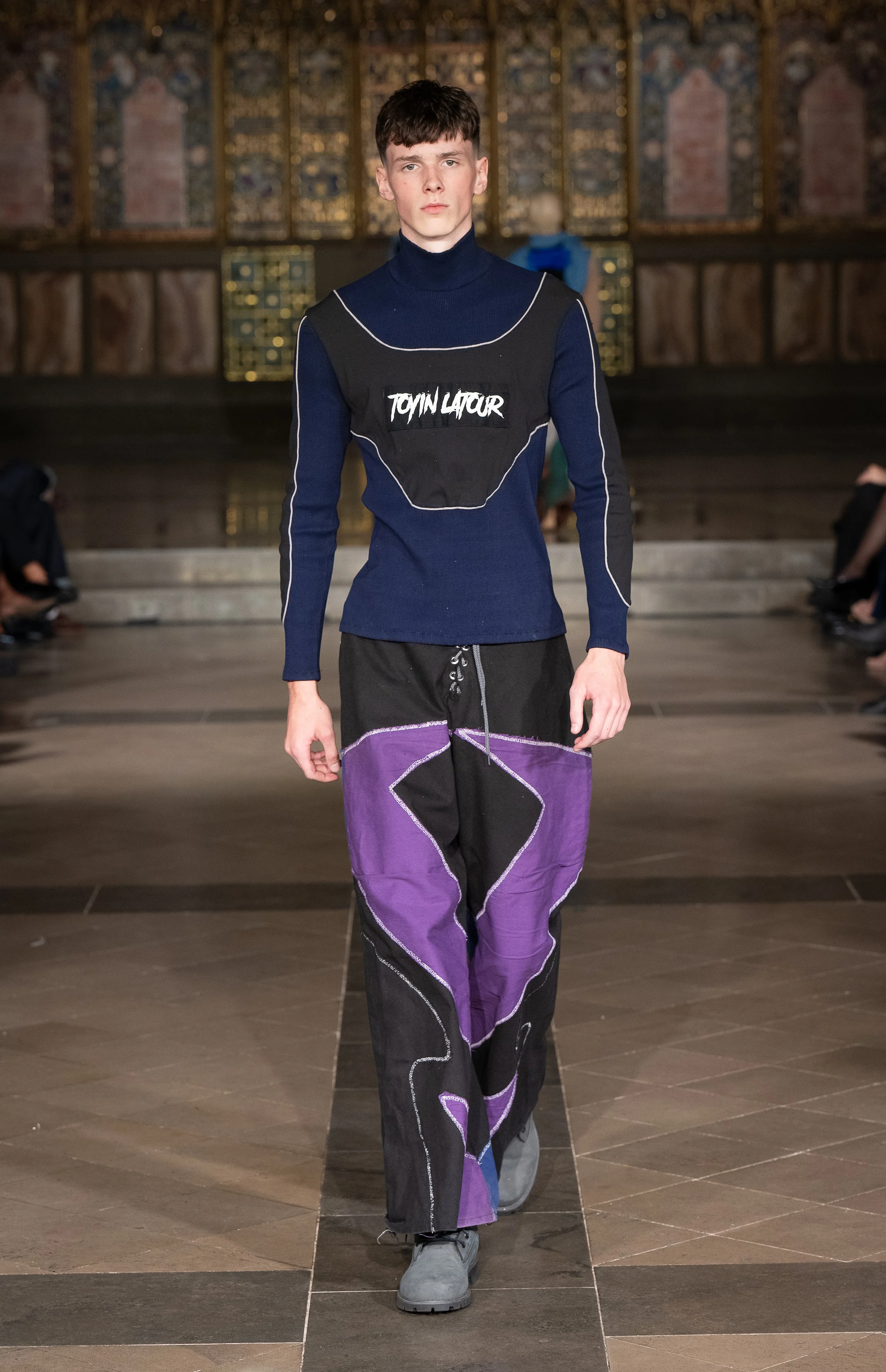 LONDON, ENGLAND - SEPTEMBER 19: A model walks the runway at the LRE' The Artist show during London Fashion Week Powered By Art Hearts Fashion at St. John's Hyde Park on September 19, 2026 in London, England. (Photo by Mark Gunter/Getty Images for Art