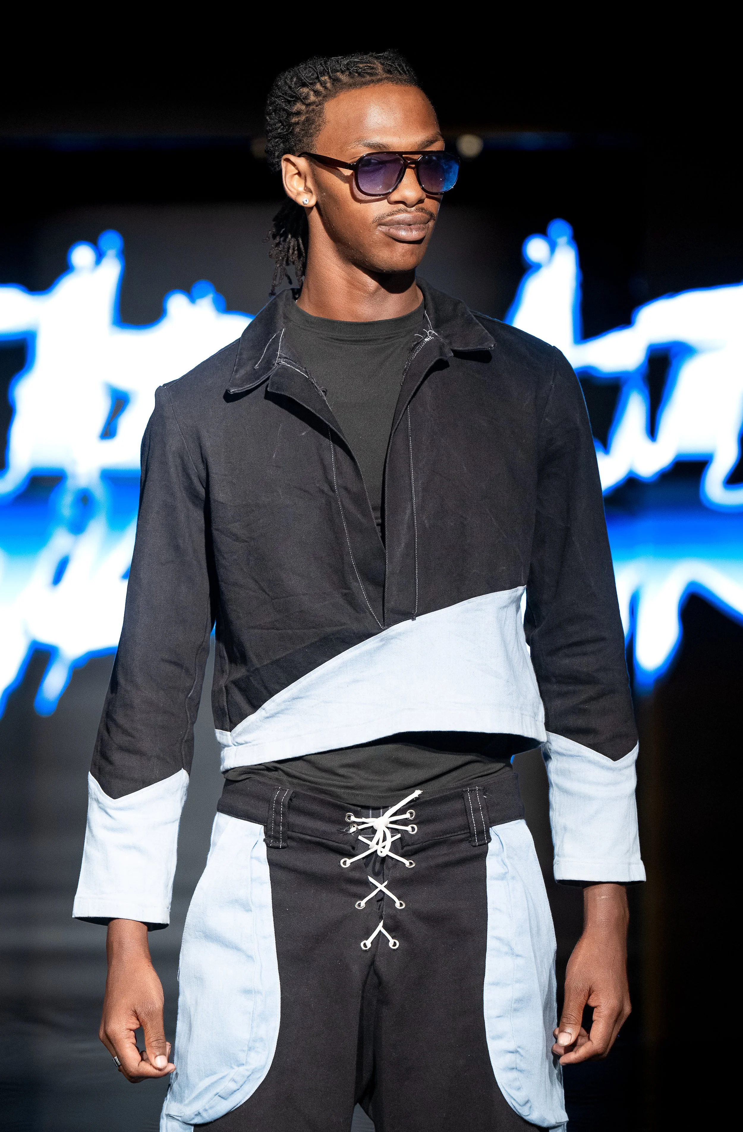 NEW YORK, NEW YORK - SEPTEMBER 10: A model walks the runway at the LRE' The Artist show during New York Fashion Week Powered By Art Hearts Fashion at The Angel Orensanz Foundation on September 10, 2026 in New York City. (Photo by Mark Gunter/Getty Im