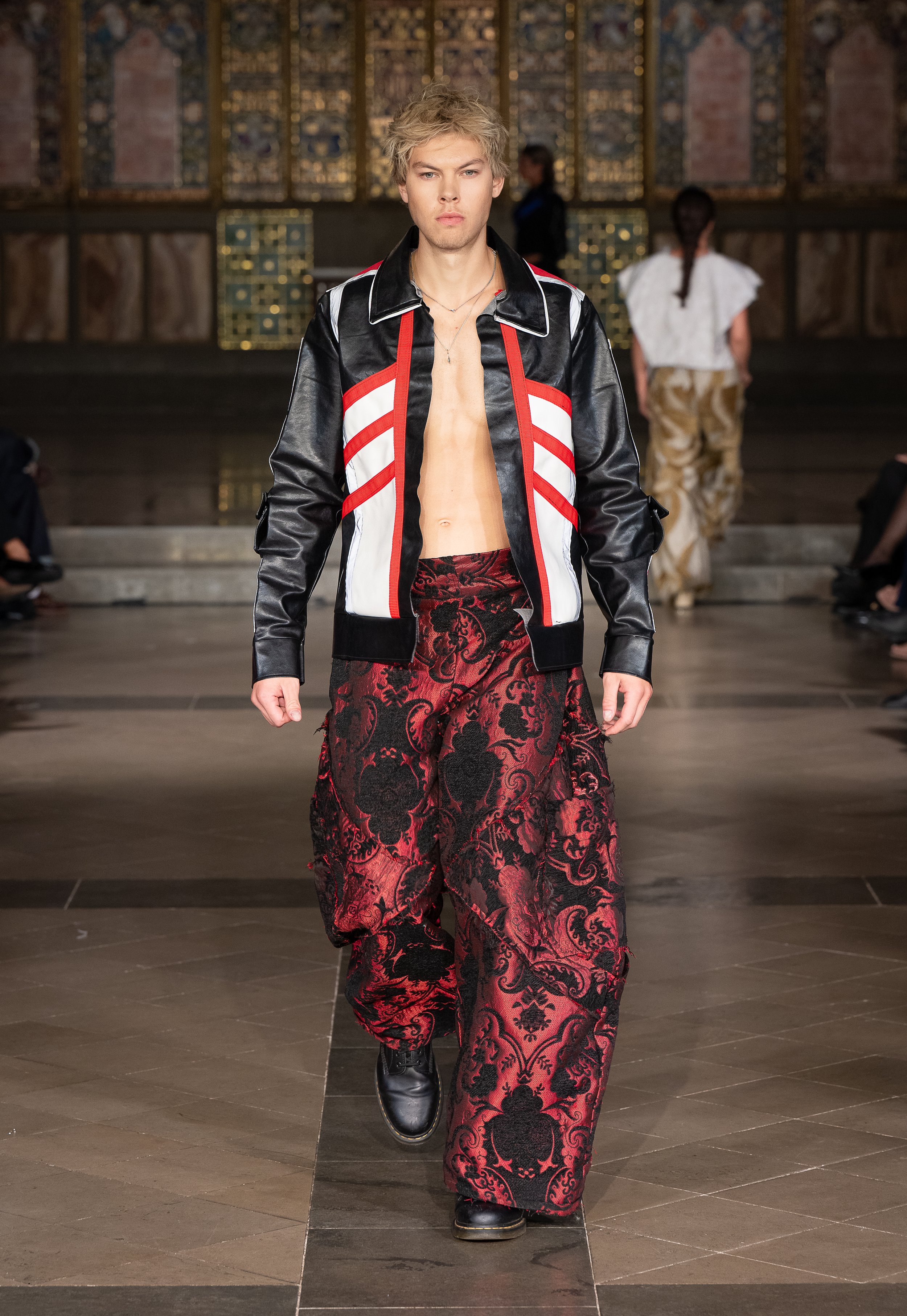 LONDON, ENGLAND - SEPTEMBER 19: A model walks the runway at the LRE' The Artist show during London Fashion Week Powered By Art Hearts Fashion at St. John's Hyde Park on September 19, 2026 in London, England. (Photo by Mark Gunter/Getty Images for Art