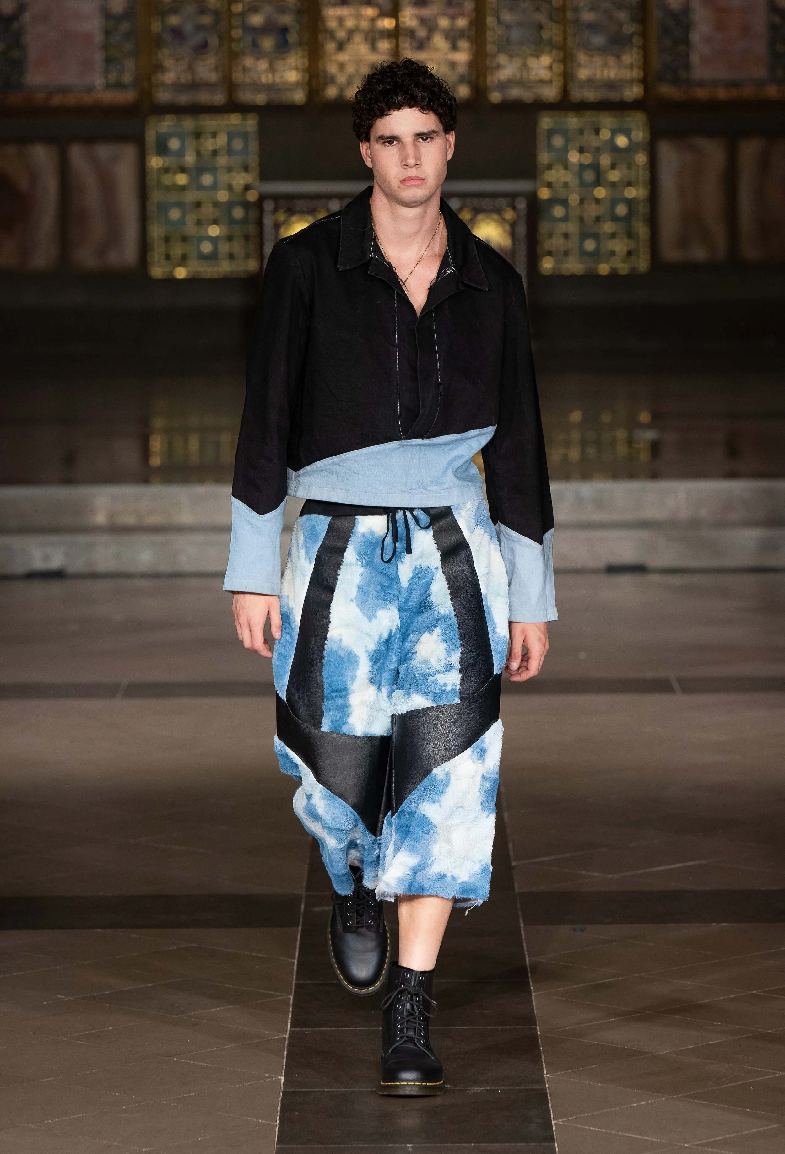 LONDON, ENGLAND - SEPTEMBER 19: A model walks the runway at the LRE' The Artist show during London Fashion Week Powered By Art Hearts Fashion at St. John's Hyde Park on September 19, 2026 in London, England. (Photo by Mark Gunter/Getty Images for Art