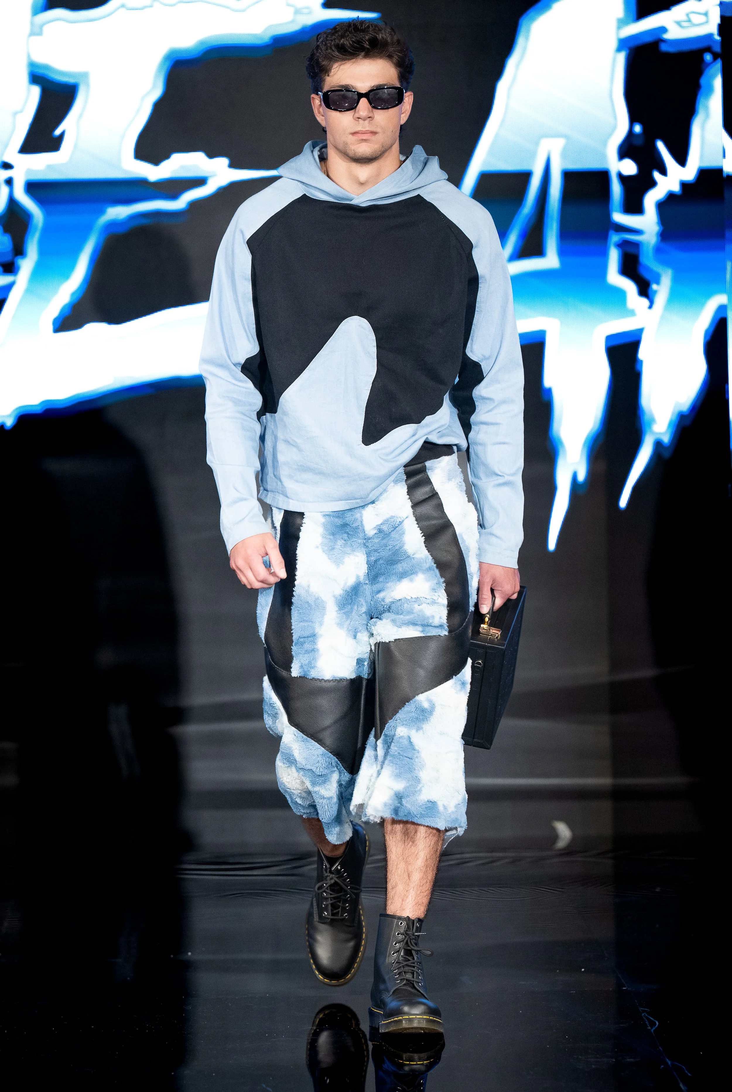 NEW YORK, NEW YORK - SEPTEMBER 10: A model walks the runway at the LRE' The Artist show during New York Fashion Week Powered By Art Hearts Fashion at The Angel Orensanz Foundation on September 10, 2026 in New York City. (Photo by Mark Gunter/Getty Im