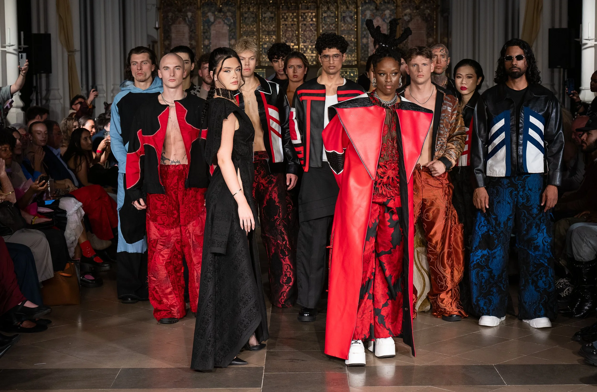 LONDON, ENGLAND - SEPTEMBER 19: A model walks the runway at the LRE' The Artist show during London Fashion Week Powered By Art Hearts Fashion at St. John's Hyde Park on September 19, 2026 in London, England. (Photo by Mark Gunter/Getty Images for Art