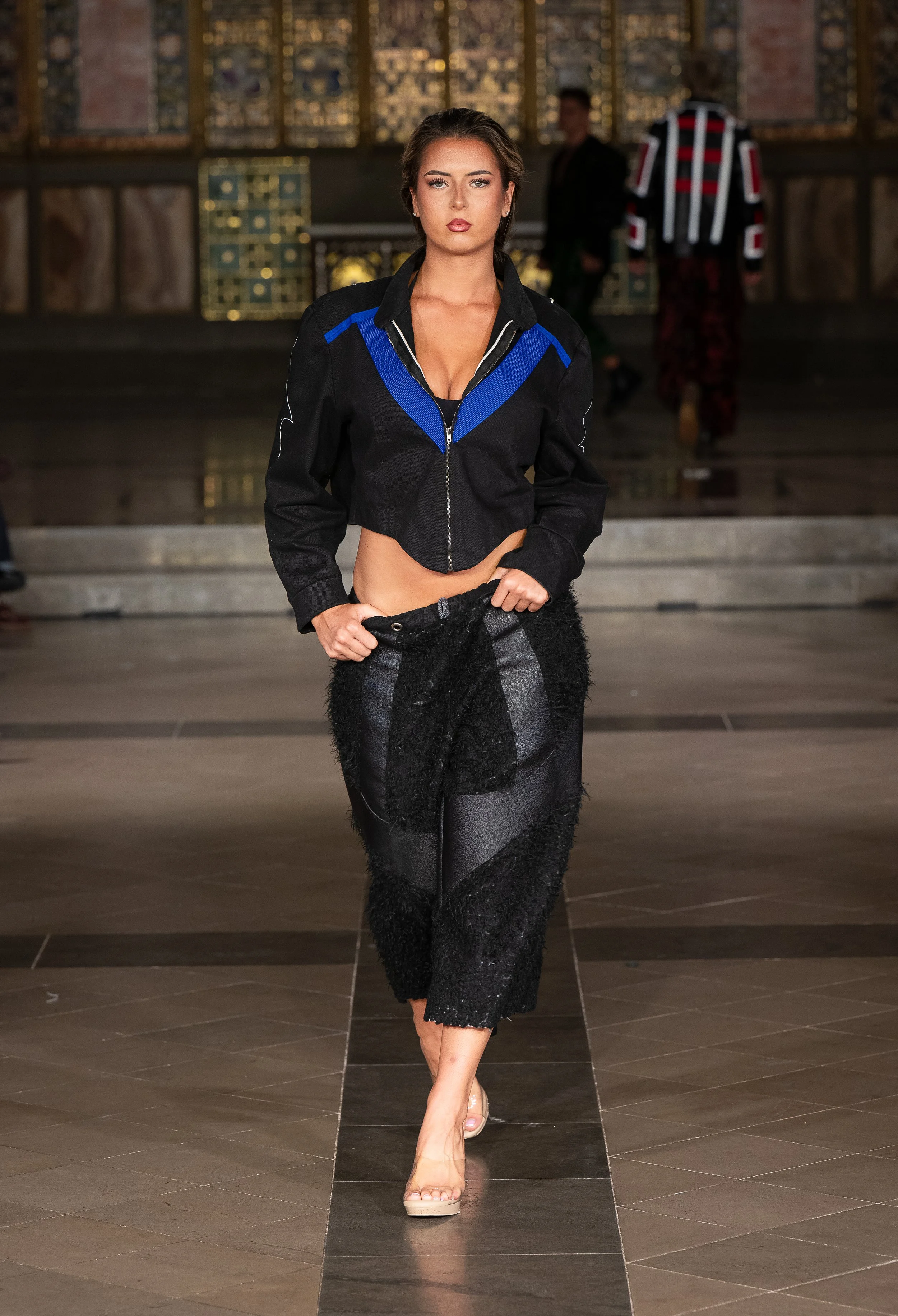 LONDON, ENGLAND - SEPTEMBER 19: A model walks the runway at the LRE' The Artist show during London Fashion Week Powered By Art Hearts Fashion at St. John's Hyde Park on September 19, 2026 in London, England. (Photo by Mark Gunter/Getty Images for Art