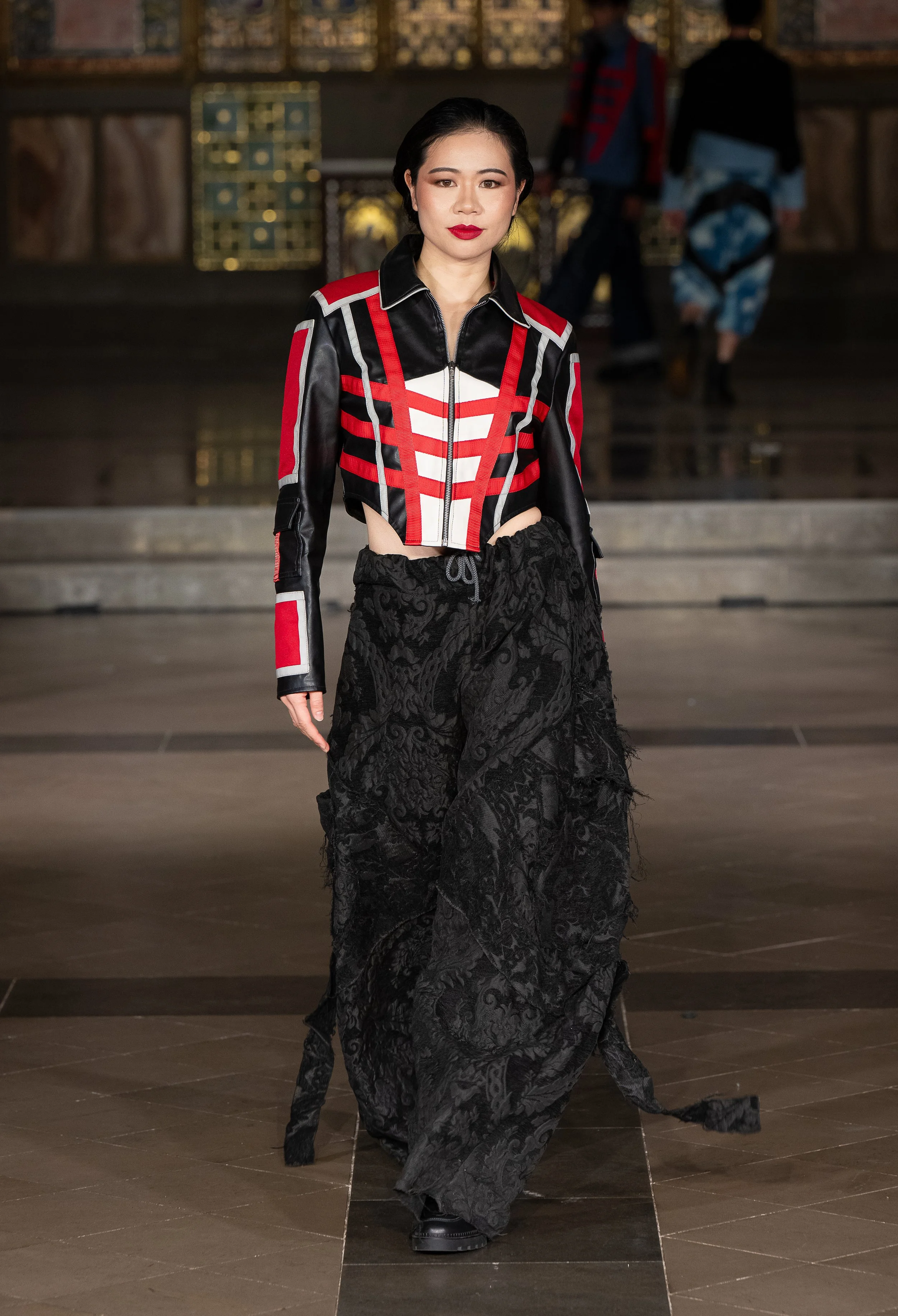 LONDON, ENGLAND - SEPTEMBER 19: A model walks the runway at the LRE' The Artist show during London Fashion Week Powered By Art Hearts Fashion at St. John's Hyde Park on September 19, 2026 in London, England. (Photo by Mark Gunter/Getty Images for Art