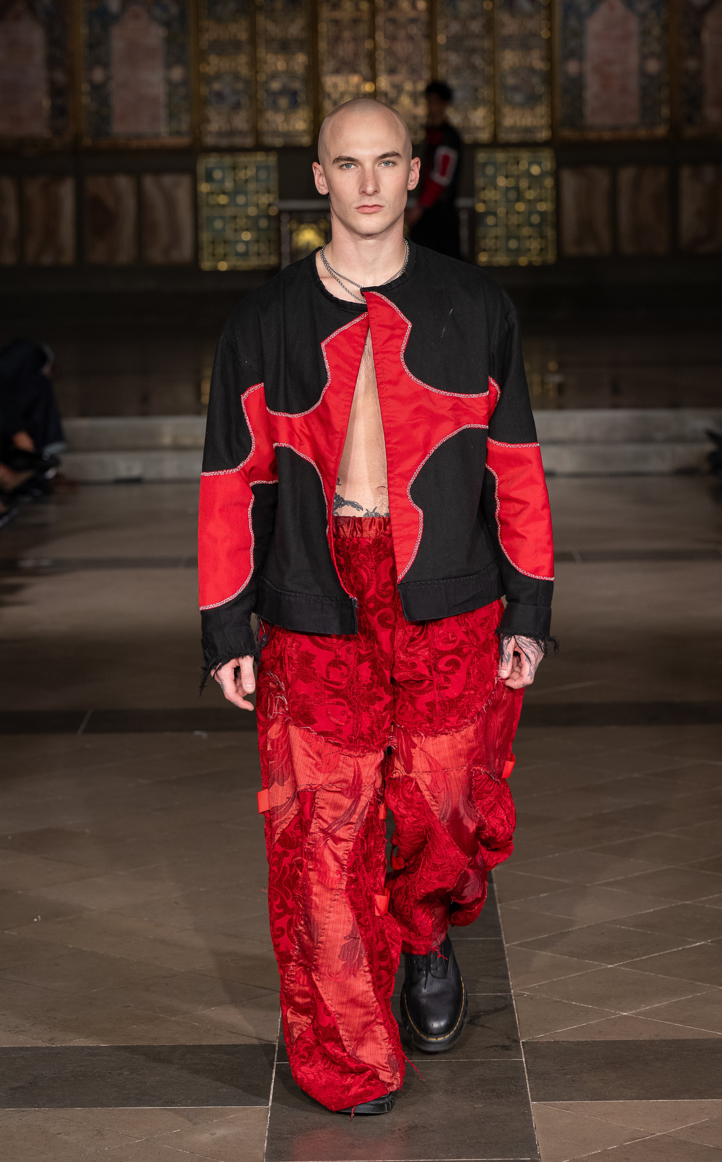 LONDON, ENGLAND - SEPTEMBER 19: A model walks the runway at the LRE' The Artist show during London Fashion Week Powered By Art Hearts Fashion at St. John's Hyde Park on September 19, 2026 in London, England. (Photo by Mark Gunter/Getty Images for Art