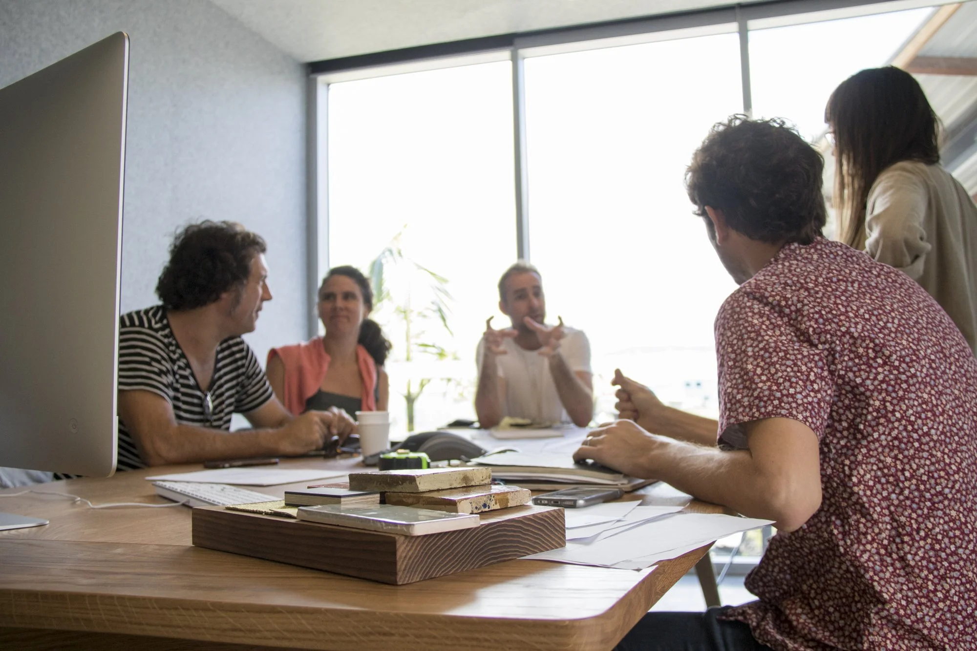 co-working at habitat byron bay in shared meeting room