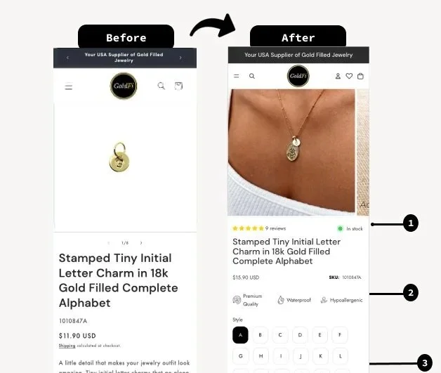 Jewelry Brand - Product Detail Page Redesign