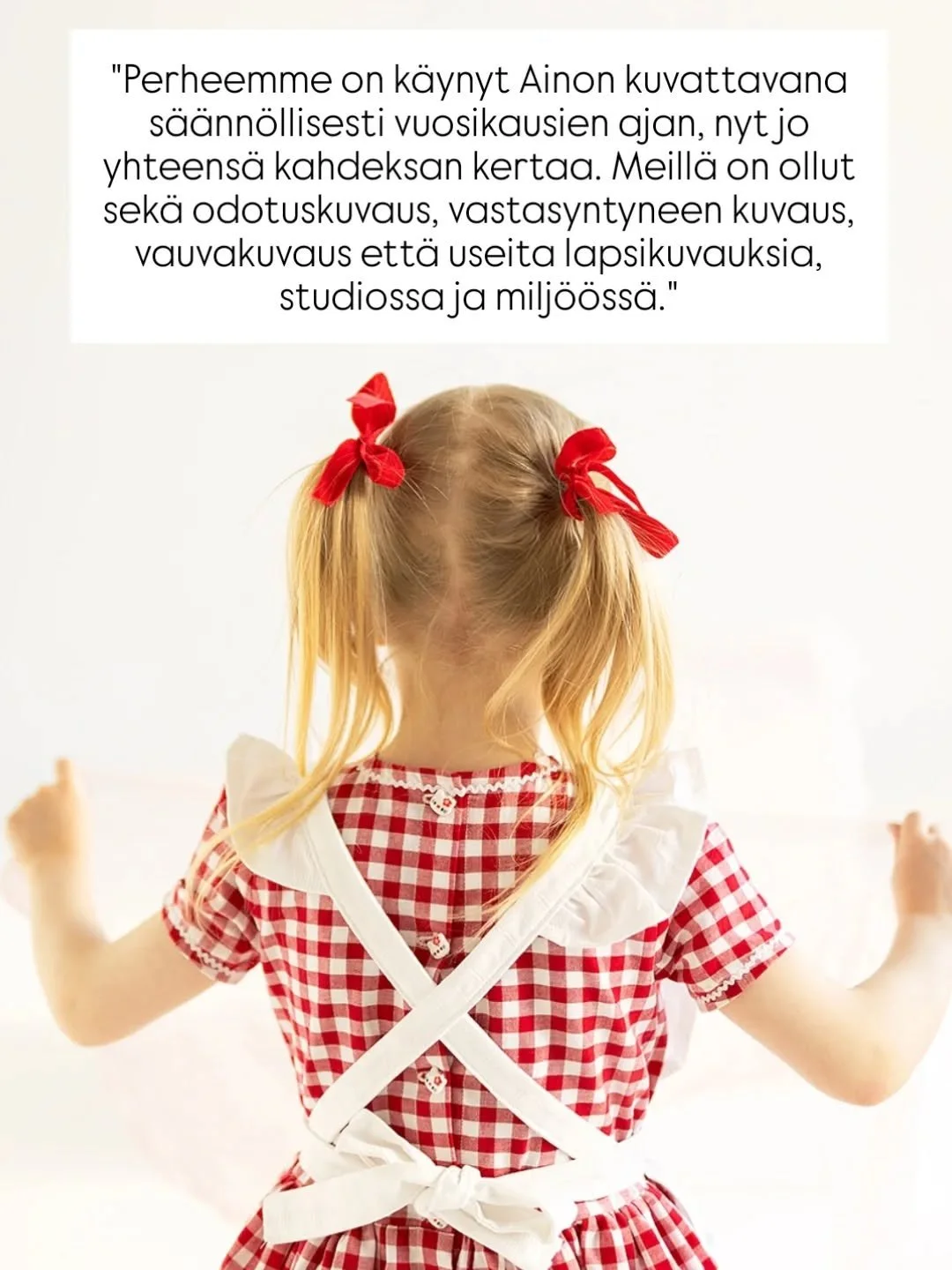 Kiitos ihanasta palautteesta! On ilo saada olla mukana perheen matkassa ja seurata pienen vauvan kasvua omaksi ihanaksi persoonaakseen. 🤍🤍🤍

#perhekuvaus #lapsikuvaus