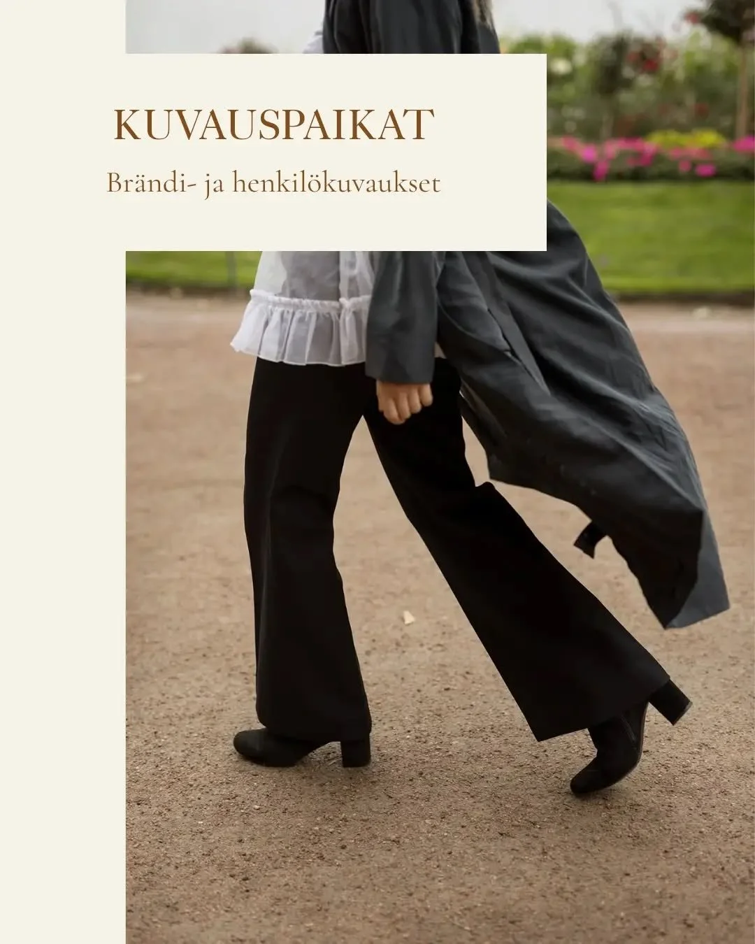 Kuvauspaikat br&auml;ndi- ja henkil&ouml;kuvauksiin 📷

T&auml;ss&auml; esimerkkej&auml; eri kuvauslokaatioista. Milj&ouml;&ouml; ja sis&auml;tilojen lis&auml;ksi kuvauspaikaksi voidaan valita studio tai yrityksen toimitilat. Valitsemme kuvauspaikat 