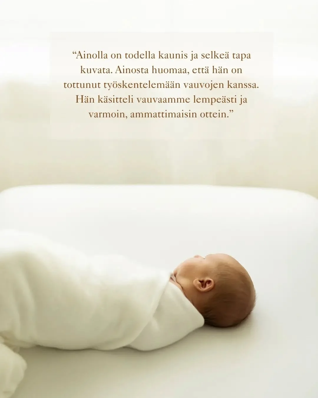 Ihana palaute vastasyntyneen kuvauksesta ✨

Ensihetket pienen kanssa ovat niin ainutlaatuisia hetki&auml;, ett&auml; on kunnia p&auml;&auml;st&auml; ikuistamaan n&auml;it&auml; hetki&auml; perheille ikuisiksi muistoiksi. Mietin usein, miten t&auml;rk