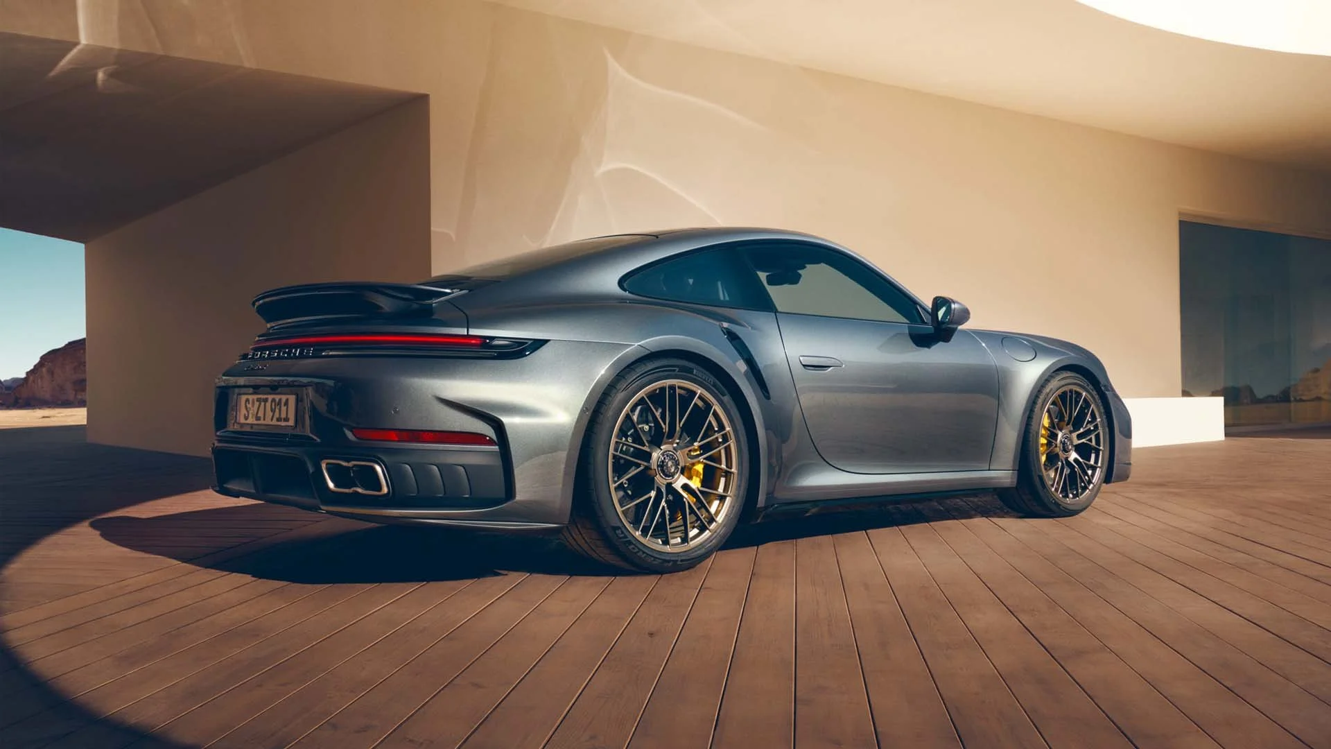 Rear side view of Porsche 911 Turbo S.jpeg
