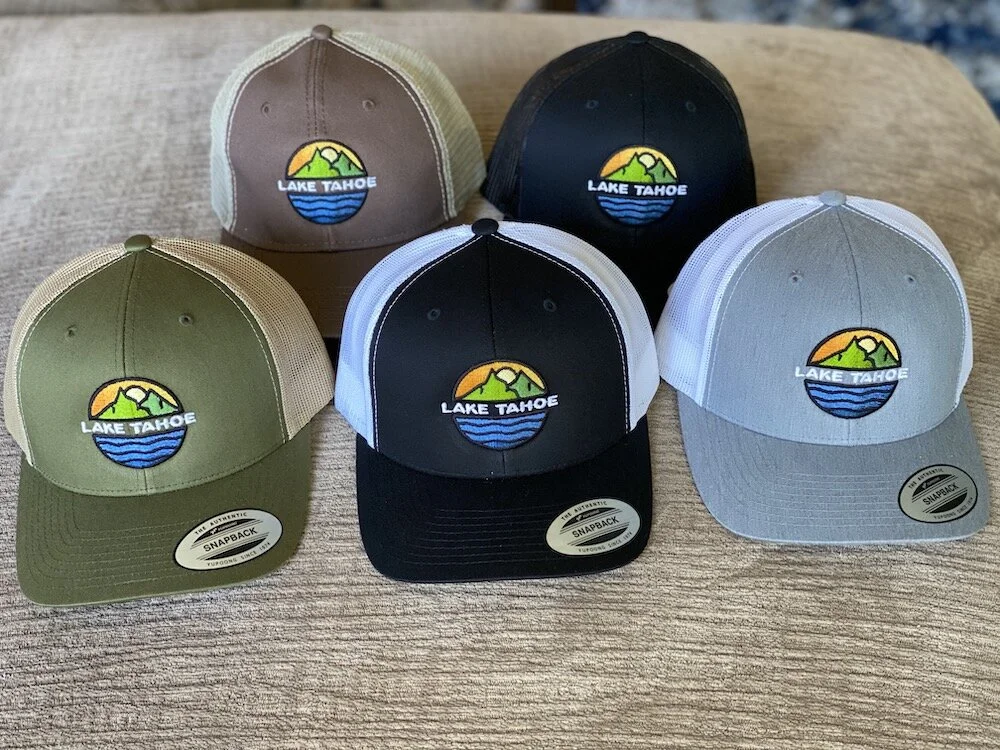Lake Tahoe Emblem Embroider Trucker Hat 