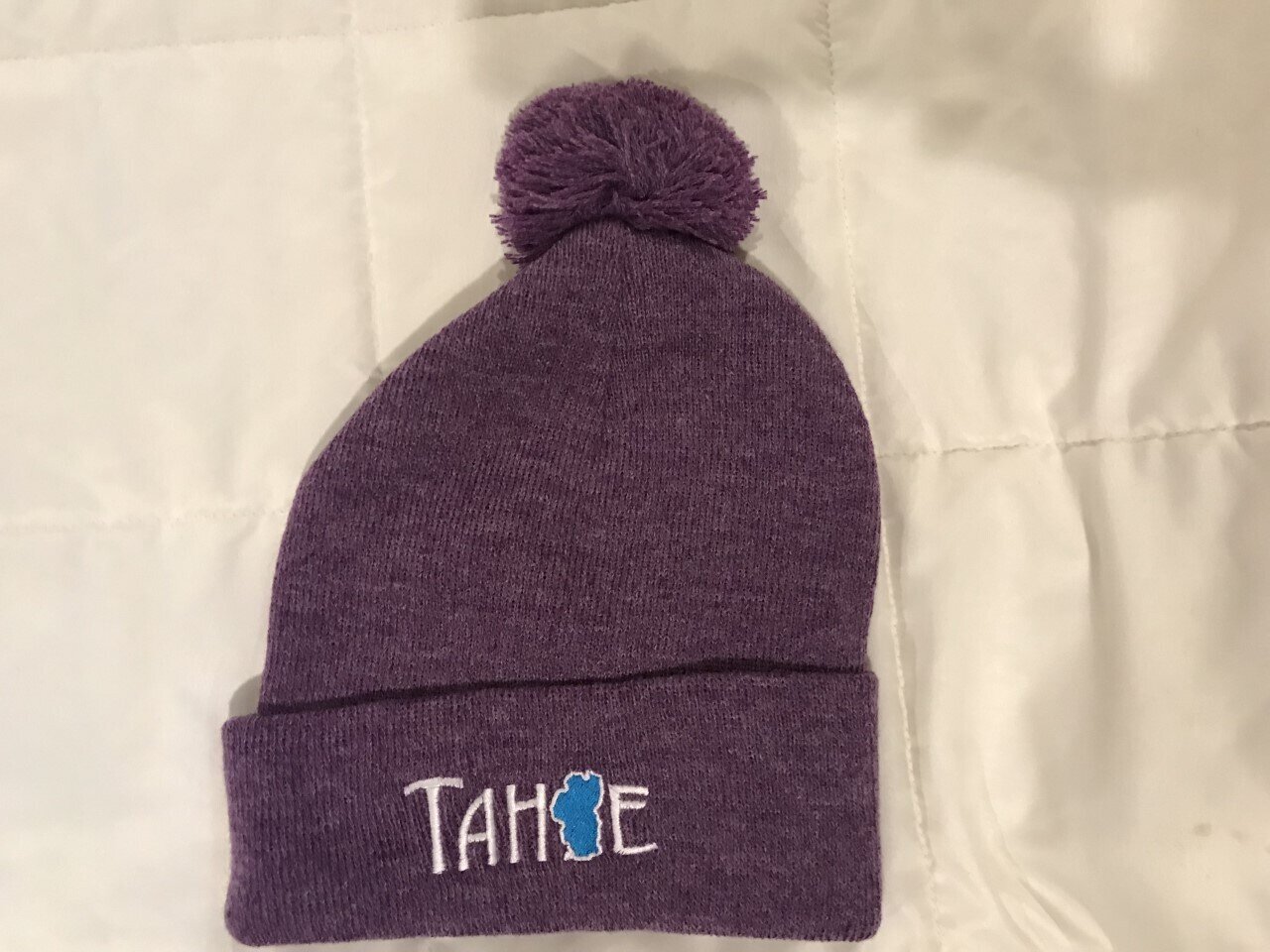 Lake Tahoe Pom Pom Beanies — Tahoe Basics