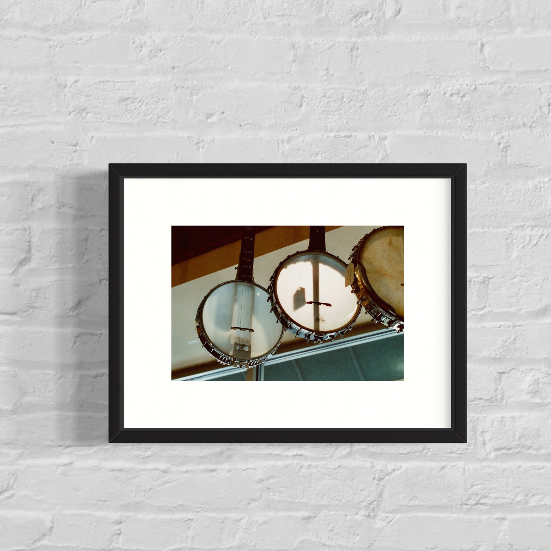 Banjo for sale. (print)