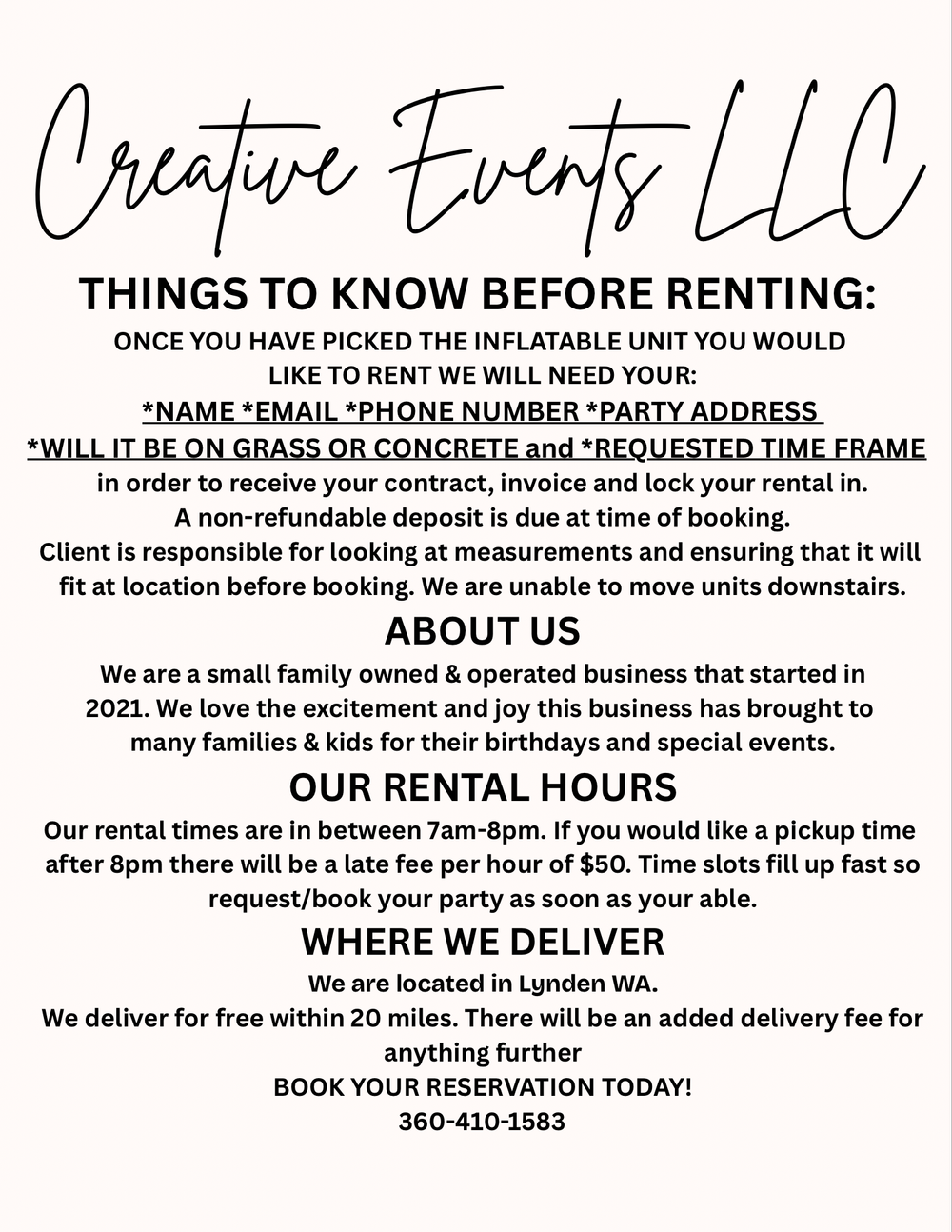 %Creative Events LLC