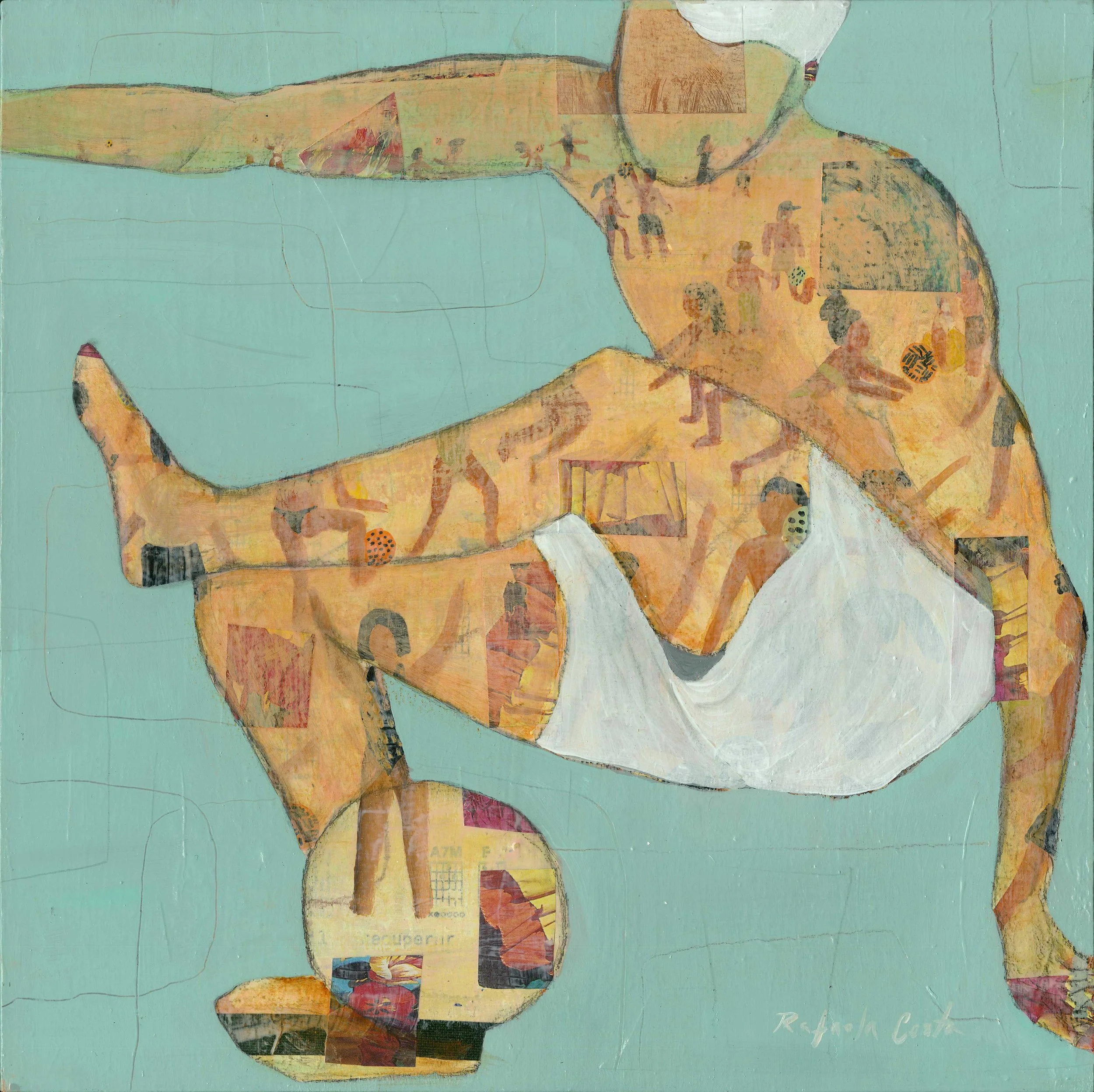 Rafaela Costa-
“Embodied”, 2026
Mixed media on wood Panel
12”x12” inches
