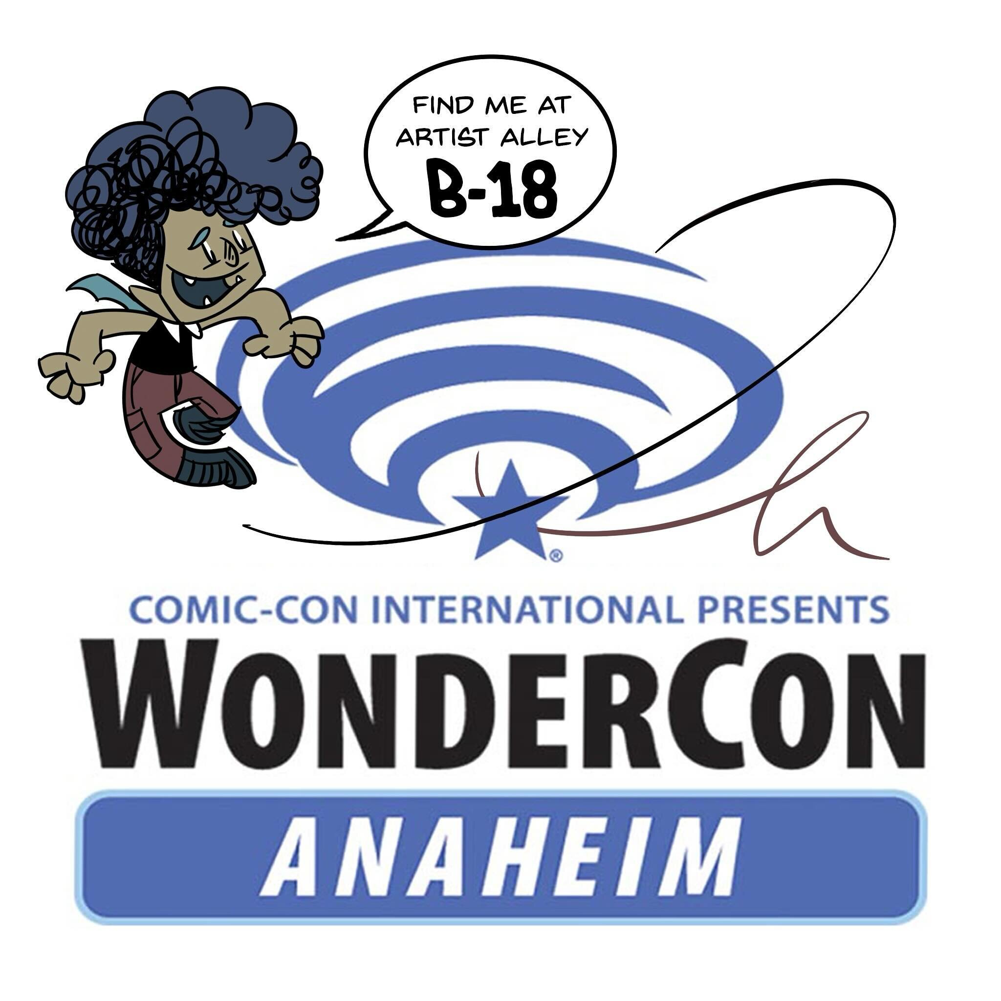 Only a few short days before @wondercon kicks off. I am very excited to be making my return and I can&rsquo;t wait to connect with everyone out on there con floor. Find me in Artist Alley, B-18. 

#wondercon #wonderconanaheim #comicconvention #anahei
