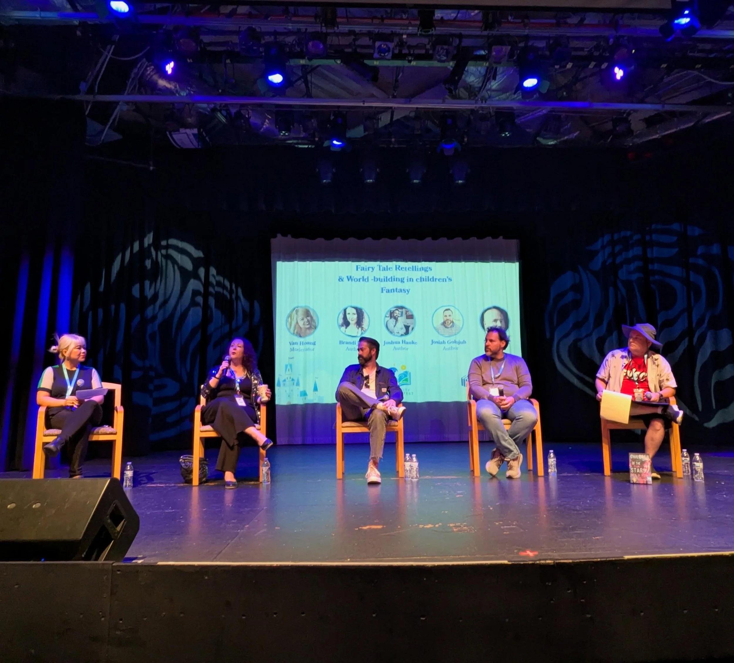 Had the pleasure of participating in an author panel over the weekend with Neil V Young,  @josiahiswrite, @thebrandiejune, and @iamvanhoang. Where we discussed fairy tales, folklore, and world building. It was such a good time we might still be chatt