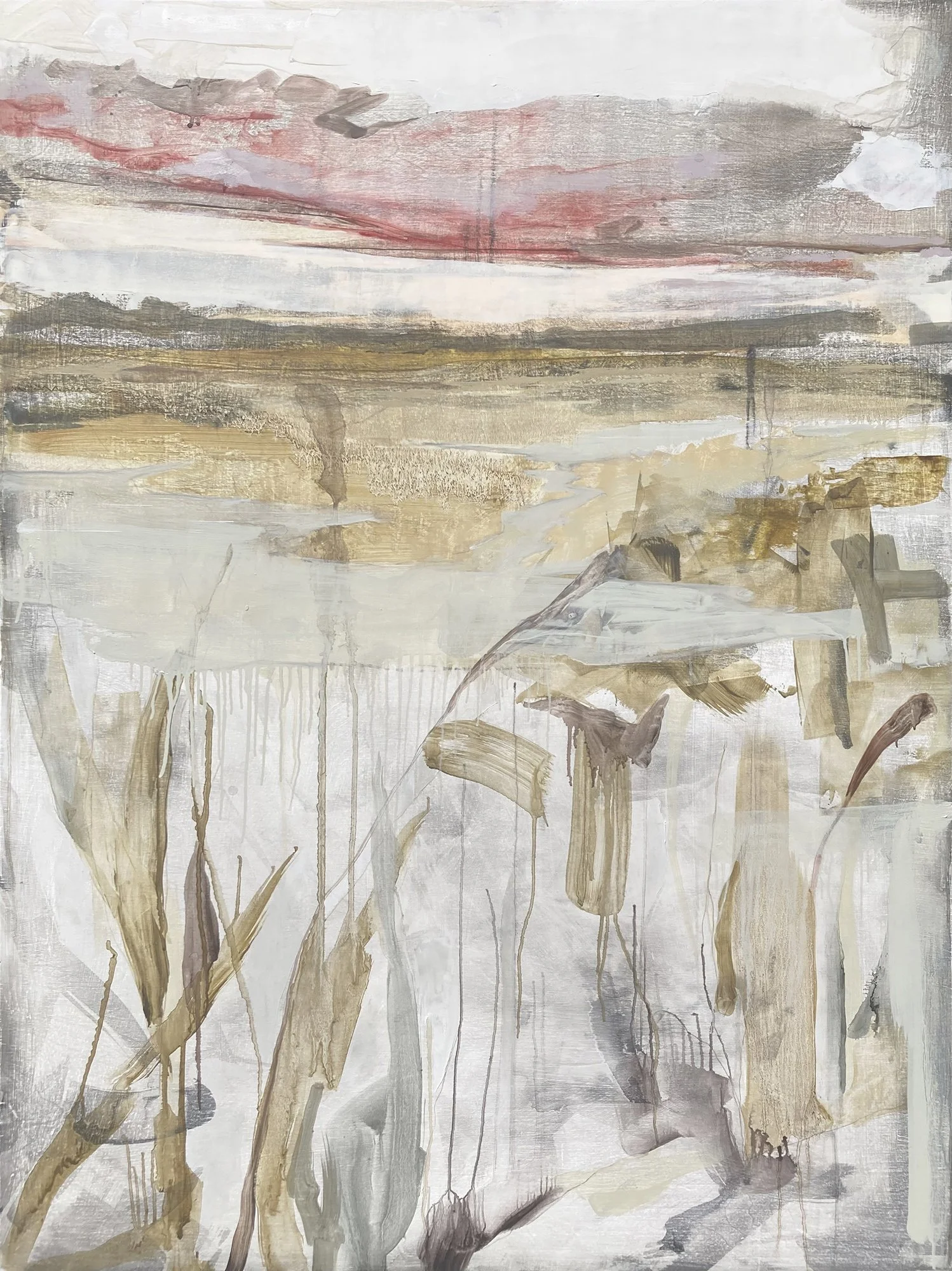Deeply Rooted, oil, india ink, pencil, on baltic birch panel, 48x36 inches