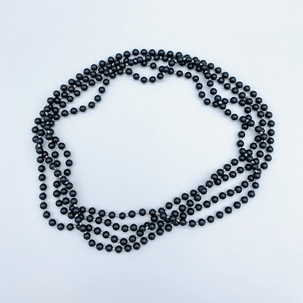 日本未入荷◆CRAFTD London◆Matte Onyx Beaded Necklace 日本未入荷◇CRAFTD London◇Matte Onyx Beaded Necklace Matte