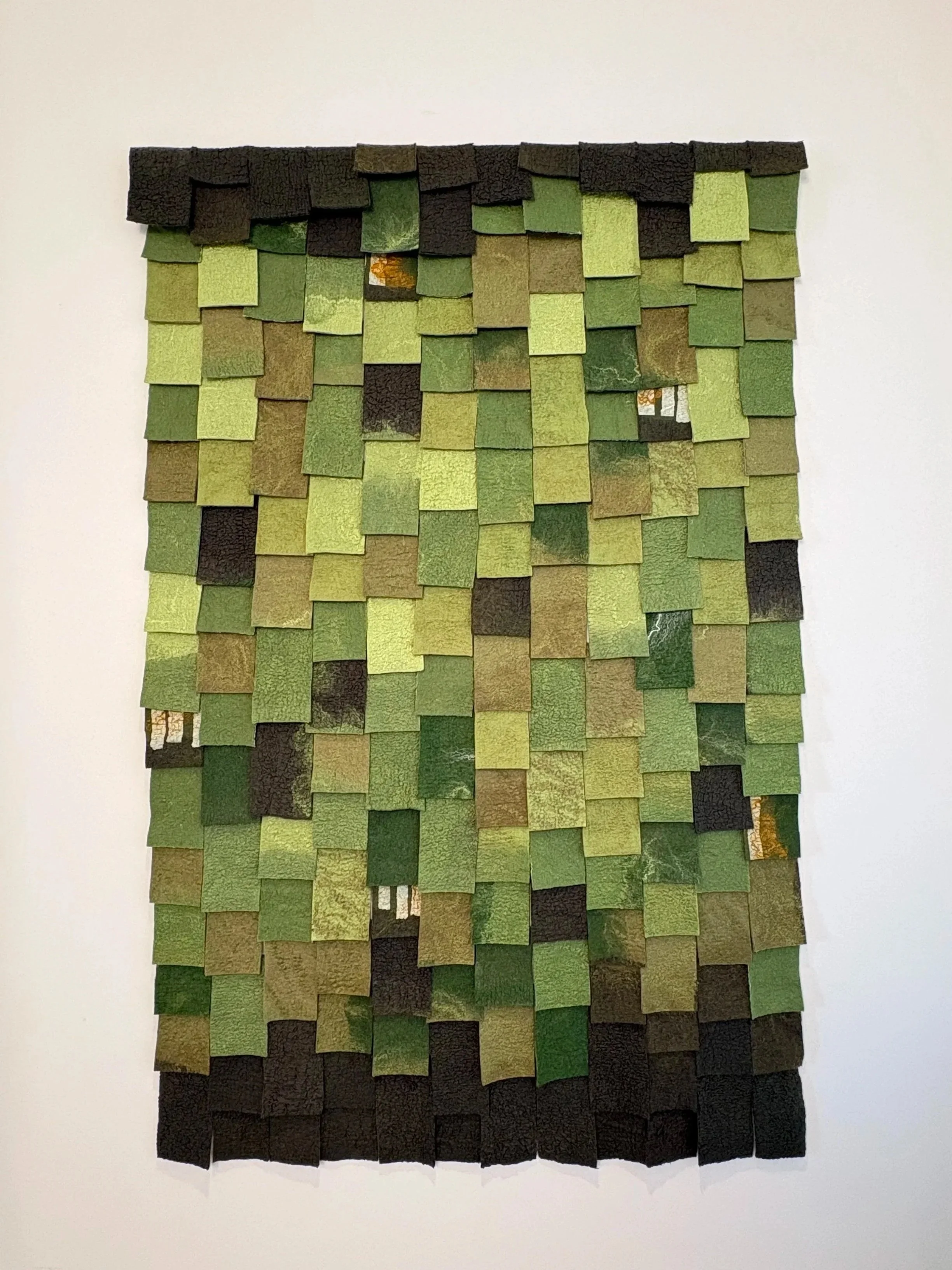 DRAGON SKIN, 2026.  36"x55".  Wook, paper, plant fibers.