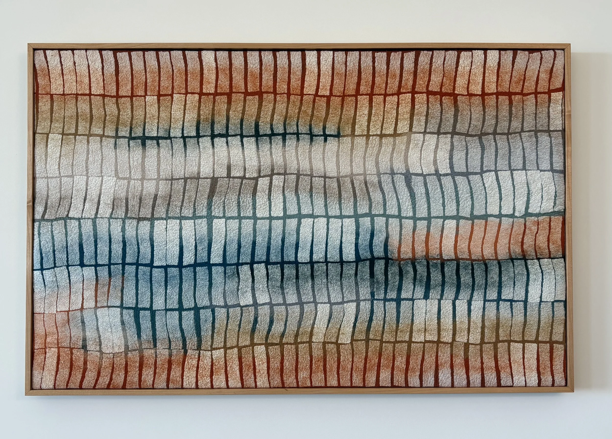 SUNSET, 2024.  36"x24".  Wool, kozo paper.