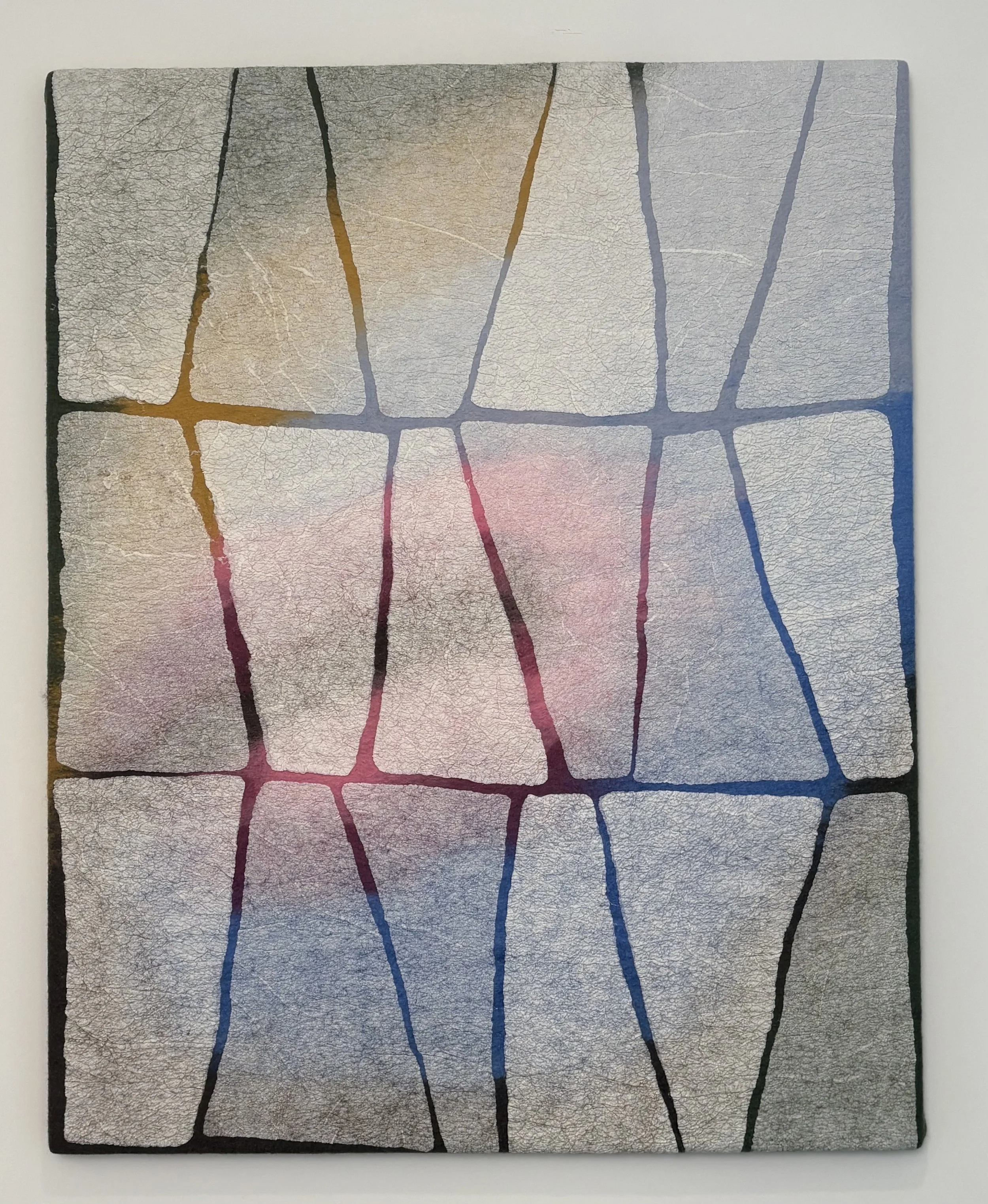 CHERRY BLOSSOM, 2026.  24"x30".  Wool, kozo paper.