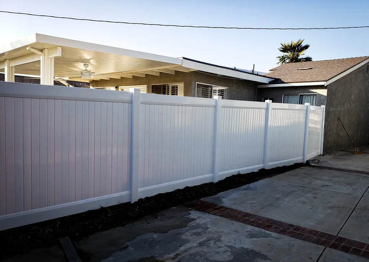 White Full Privacy Vinyl fence photo 11