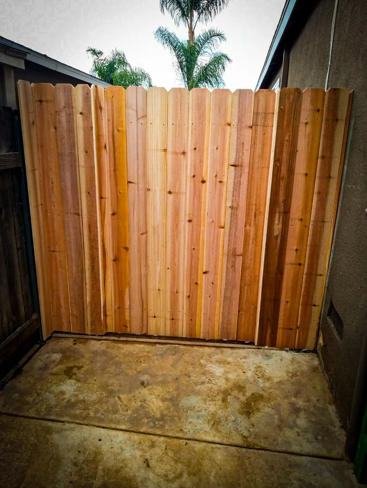 Wood Dog Ear fence photo 3