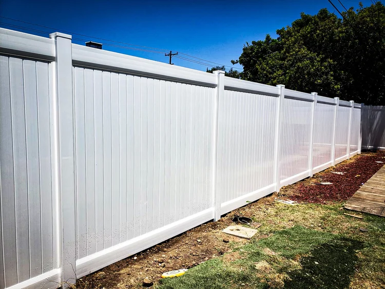 White Full Privacy Vinyl fence photo 10