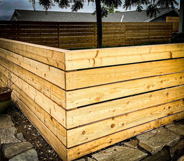 Horizontal Wood fence photo 11