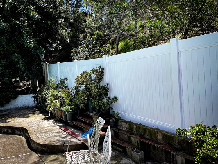 White Full Privacy Vinyl fence photo 12