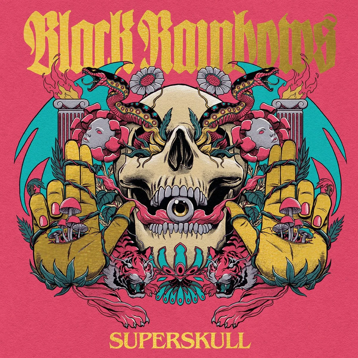 BLACK RAINBOWS - Superskull REPRESS (with new gold foil cover) :: PRE-ORDER :: Releases March 17, 2026