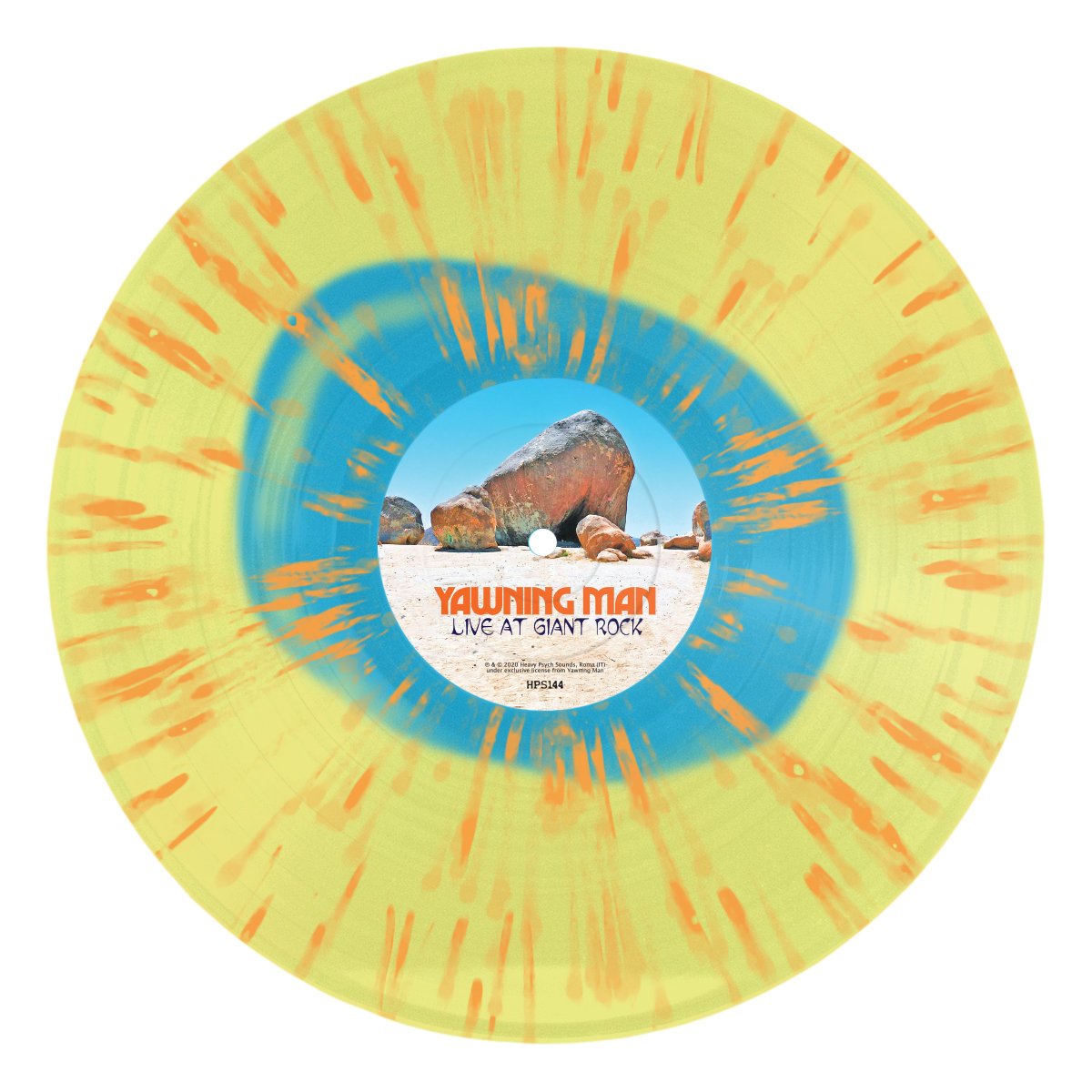 ULTRA LTD COLOUR IN COLOUR TRANSP.YELLOW BACK. BLOB IN BLUE AND HEAVY SPLATTER IN ORANGE VINYL.jpg