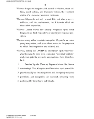 Resolution 41: Recognizing Lifeguards as First Responders — The ...