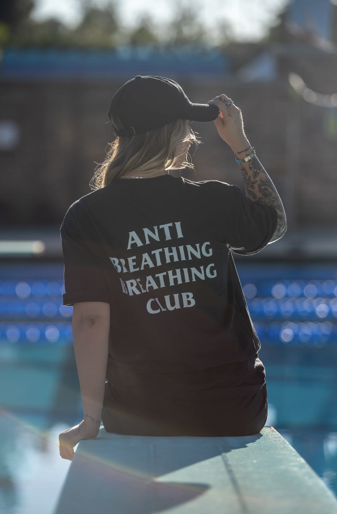 Anti Breathing Breathing Club shirt pool edge photo