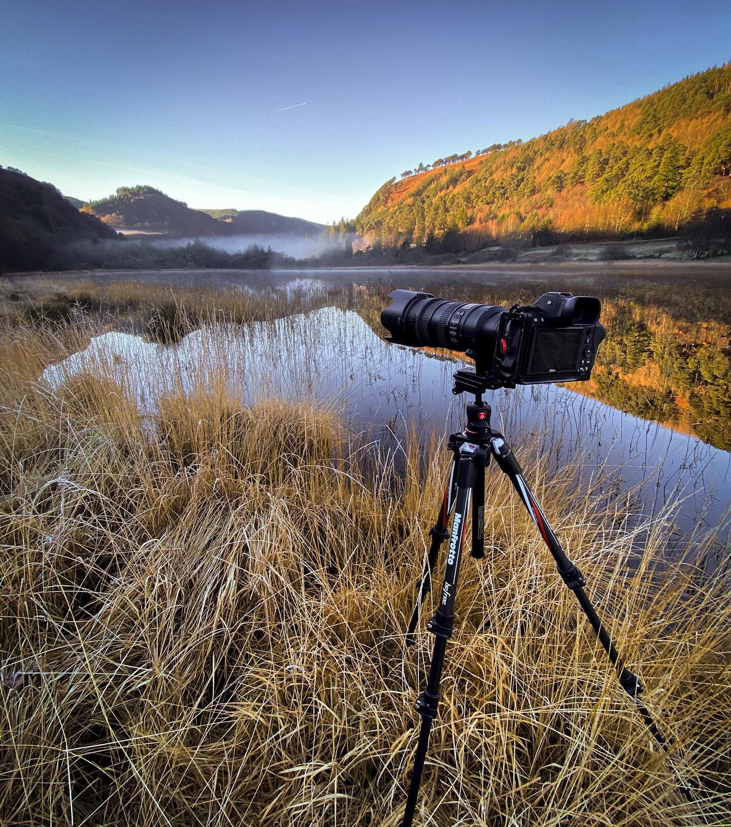 Last of the mist lifting at Glendalough this morning