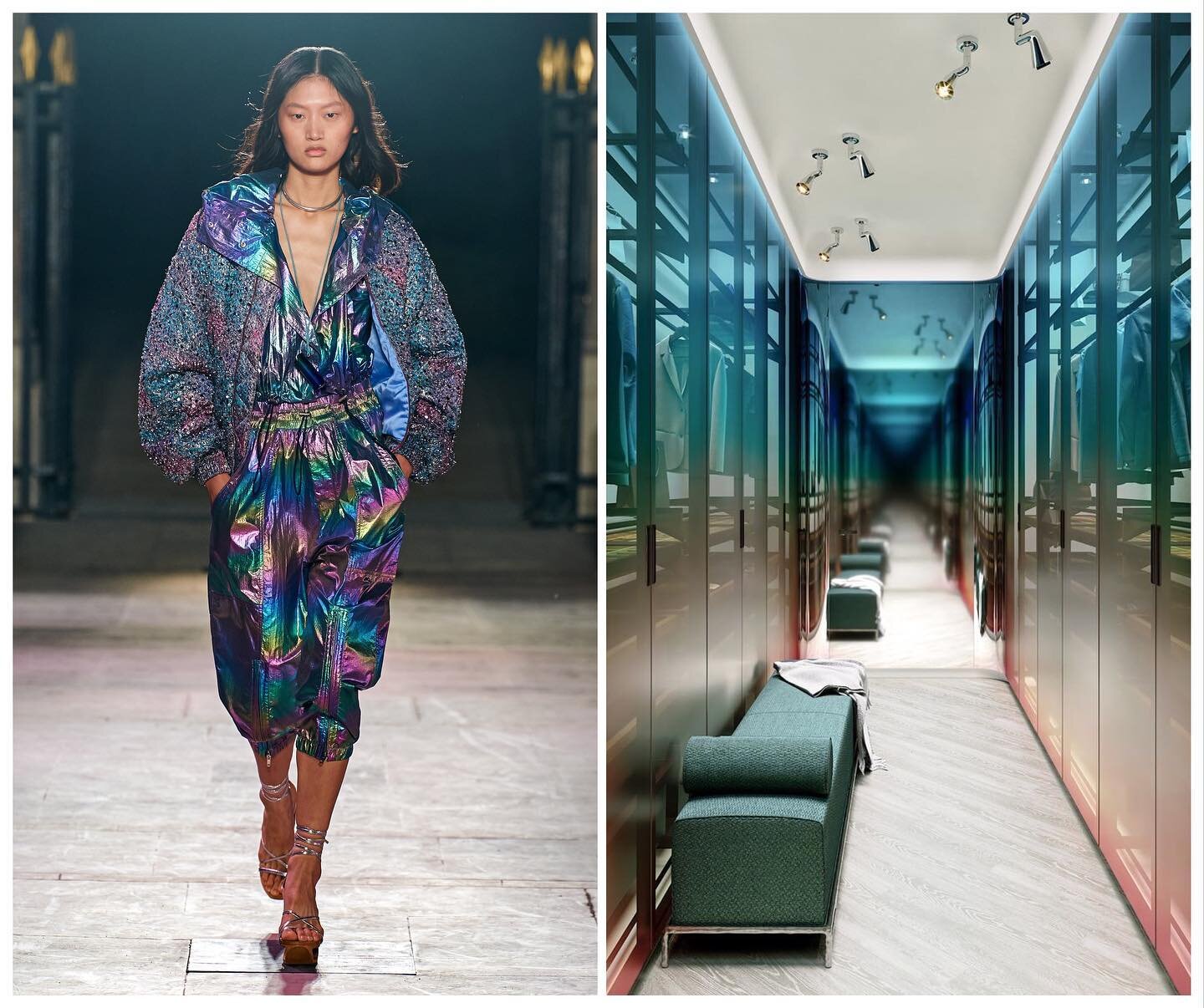 | 166 | Technicolor Wow. Happy Thanksgiving!! I hope your hearts and bellies are full. This ensemble from the Spring 2022 ready-to-wear Isabel Marant collection is a technicolor party perfectly suited for this wildly high styled closet with floor to 