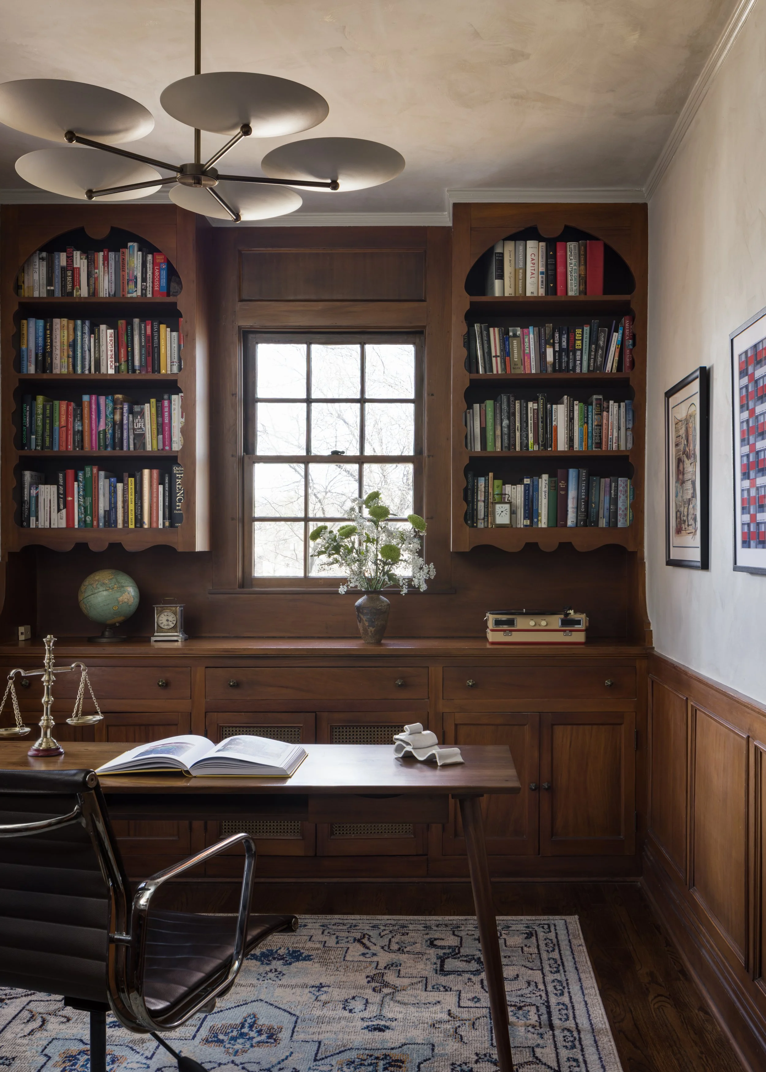 A work from home office fitting for a book publisher.