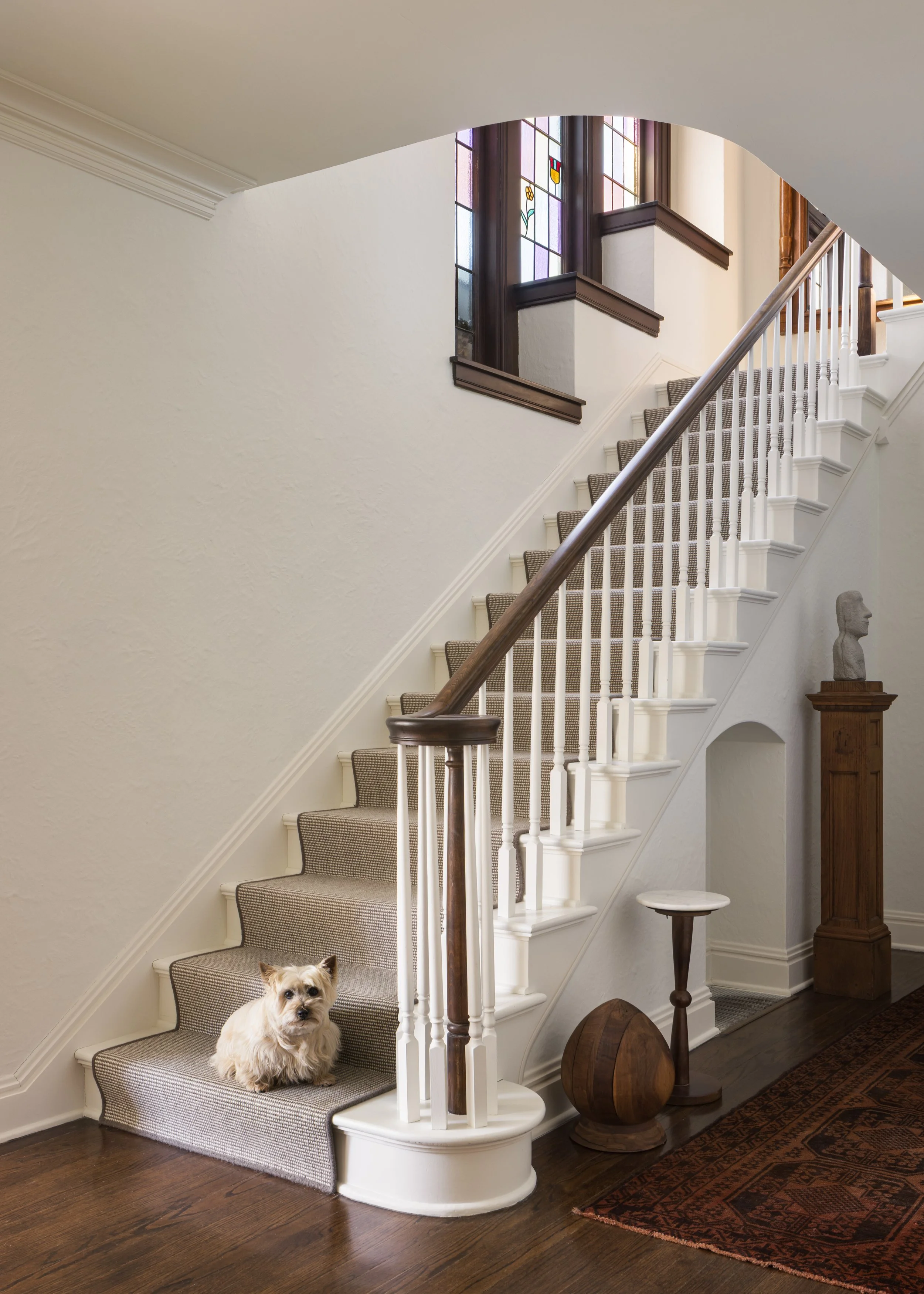 Poppy struck every pose but kept her eyes locked on the camera. This entry boasts of gorgeous leaded stained glass windows.