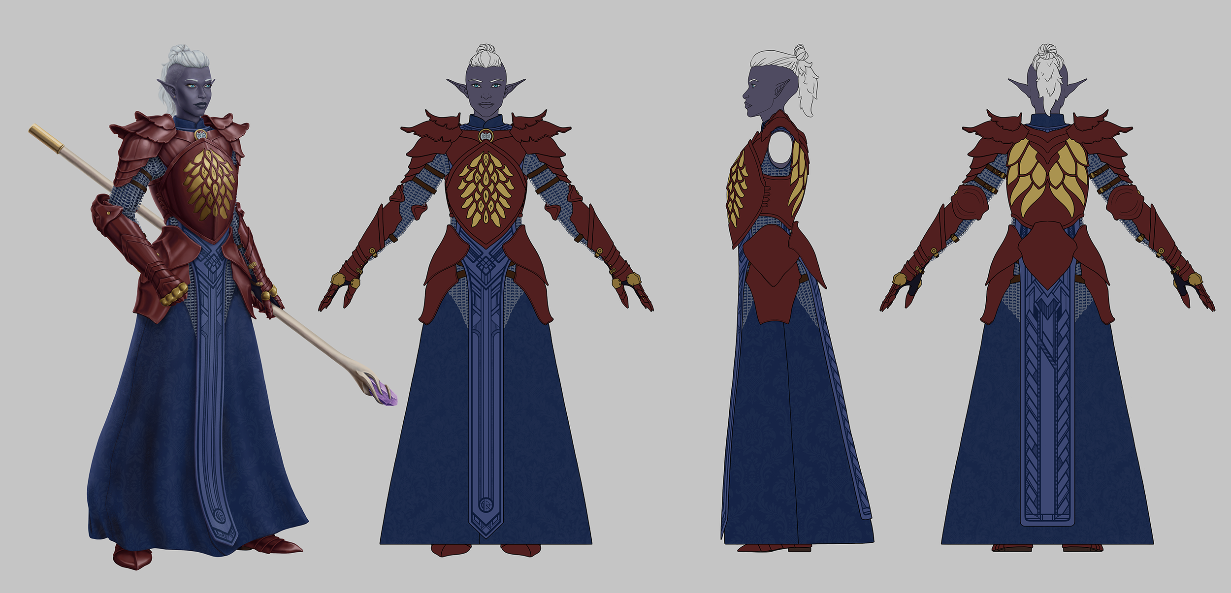 Eira, Cleric of The Red Knight and follower of the god of knowledge.