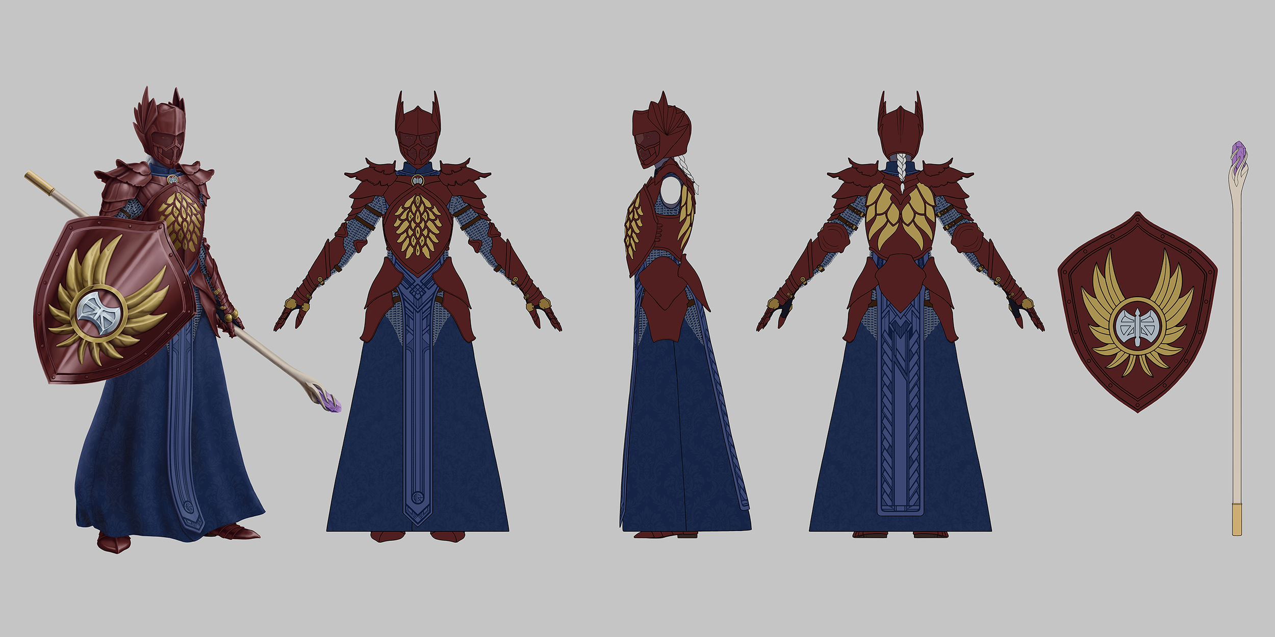 Eira, Cleric of The Red Knight and follower of the god of knowledge.