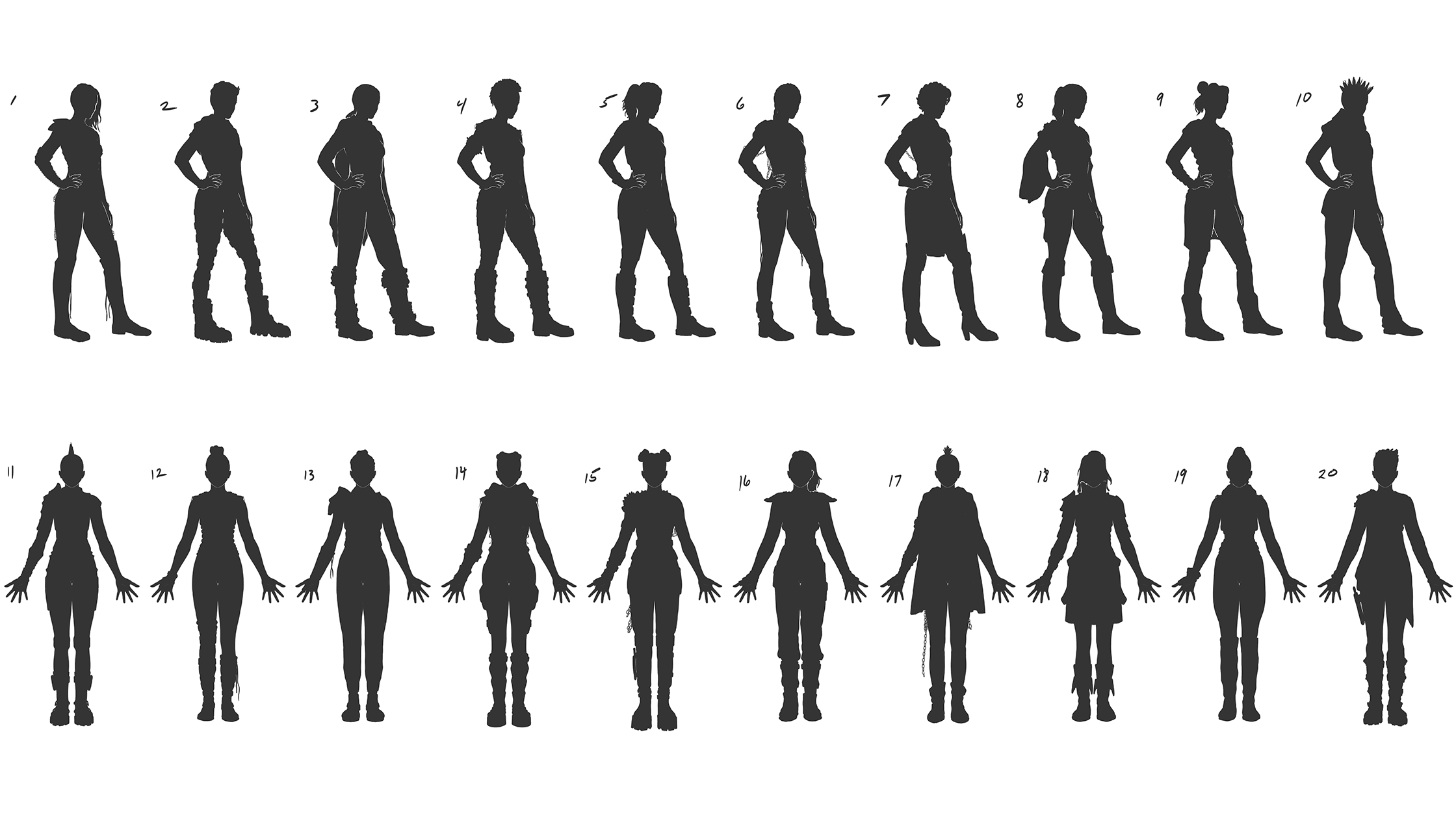 Initial silhouette thumbnailing