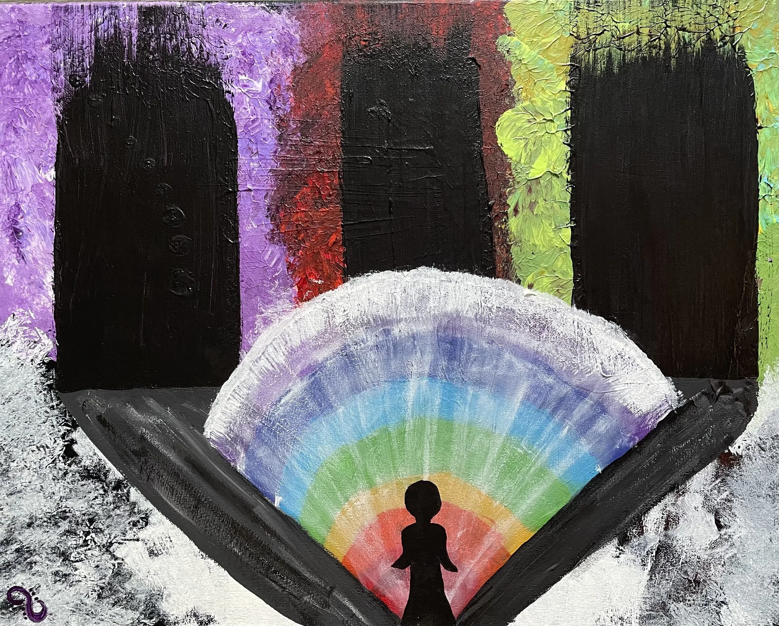 Where the Road May Lead pt 2: The Three Titans ~ 20"x16" 